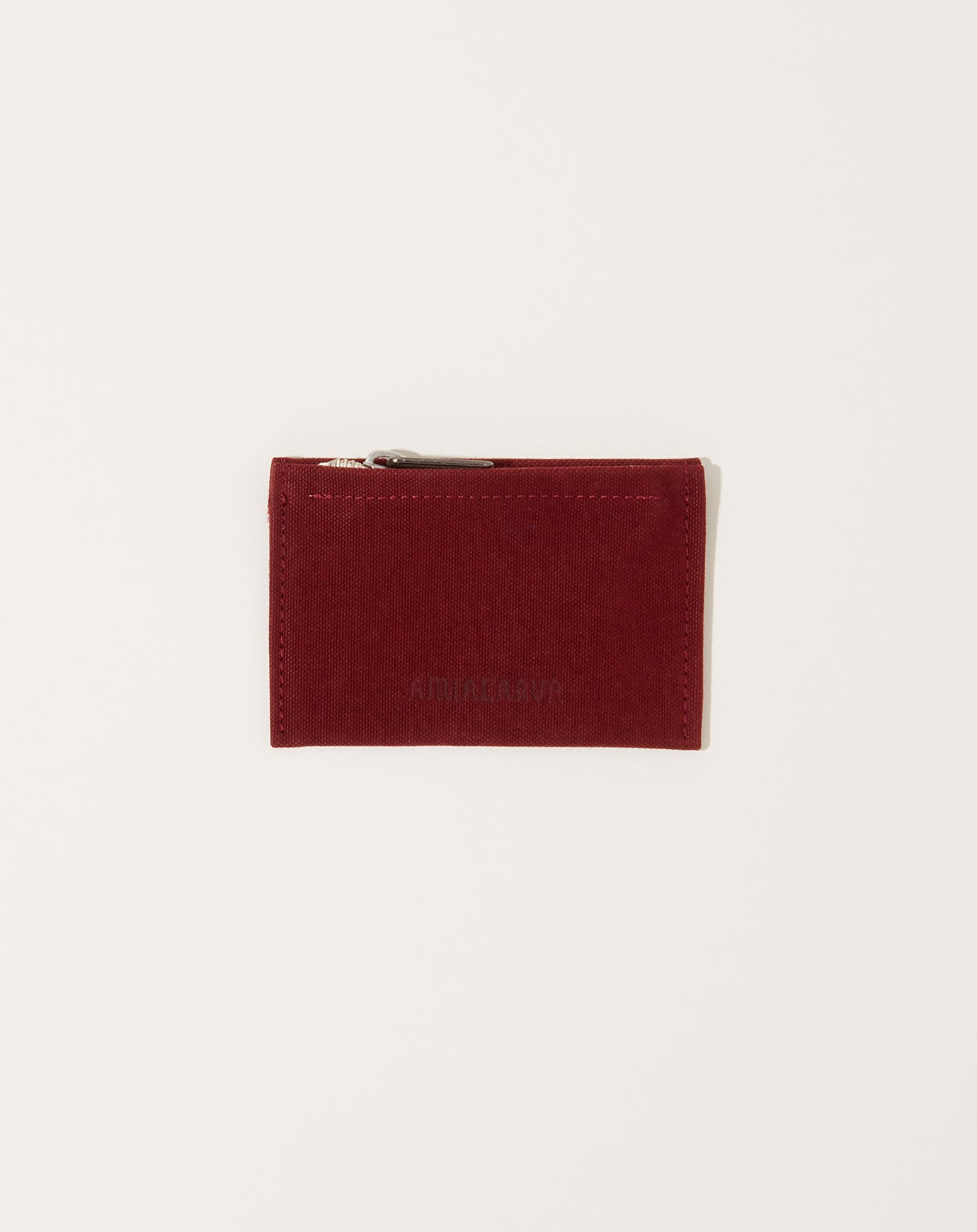 Amiacalva Washed Canvas Pouch in Burgundy