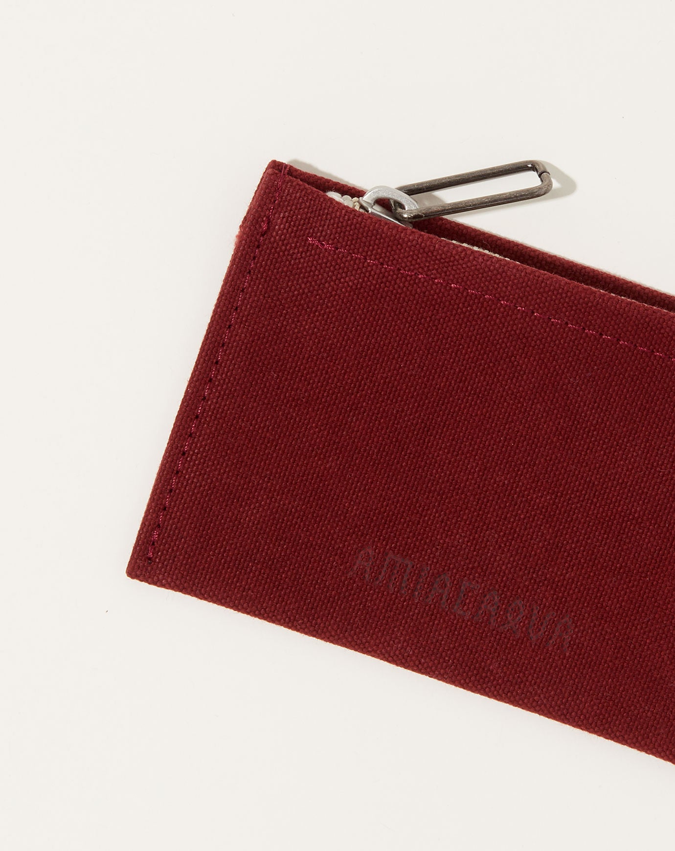 Amiacalva Washed Canvas Pouch in Burgundy