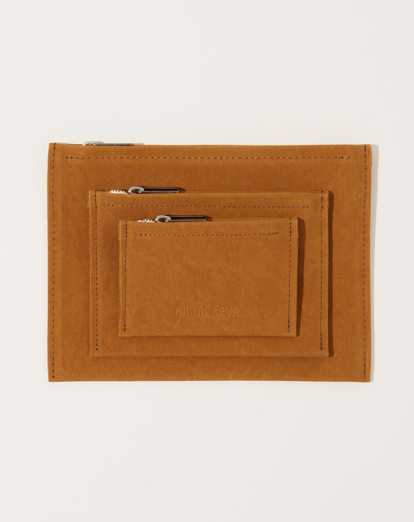 Amiacalva Washed Canvas Pouch in Mustard