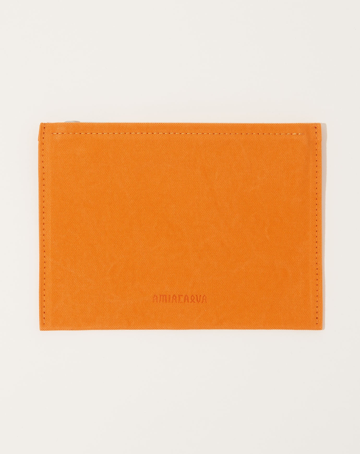 Amiacalva Washed Canvas Pouch in Orange