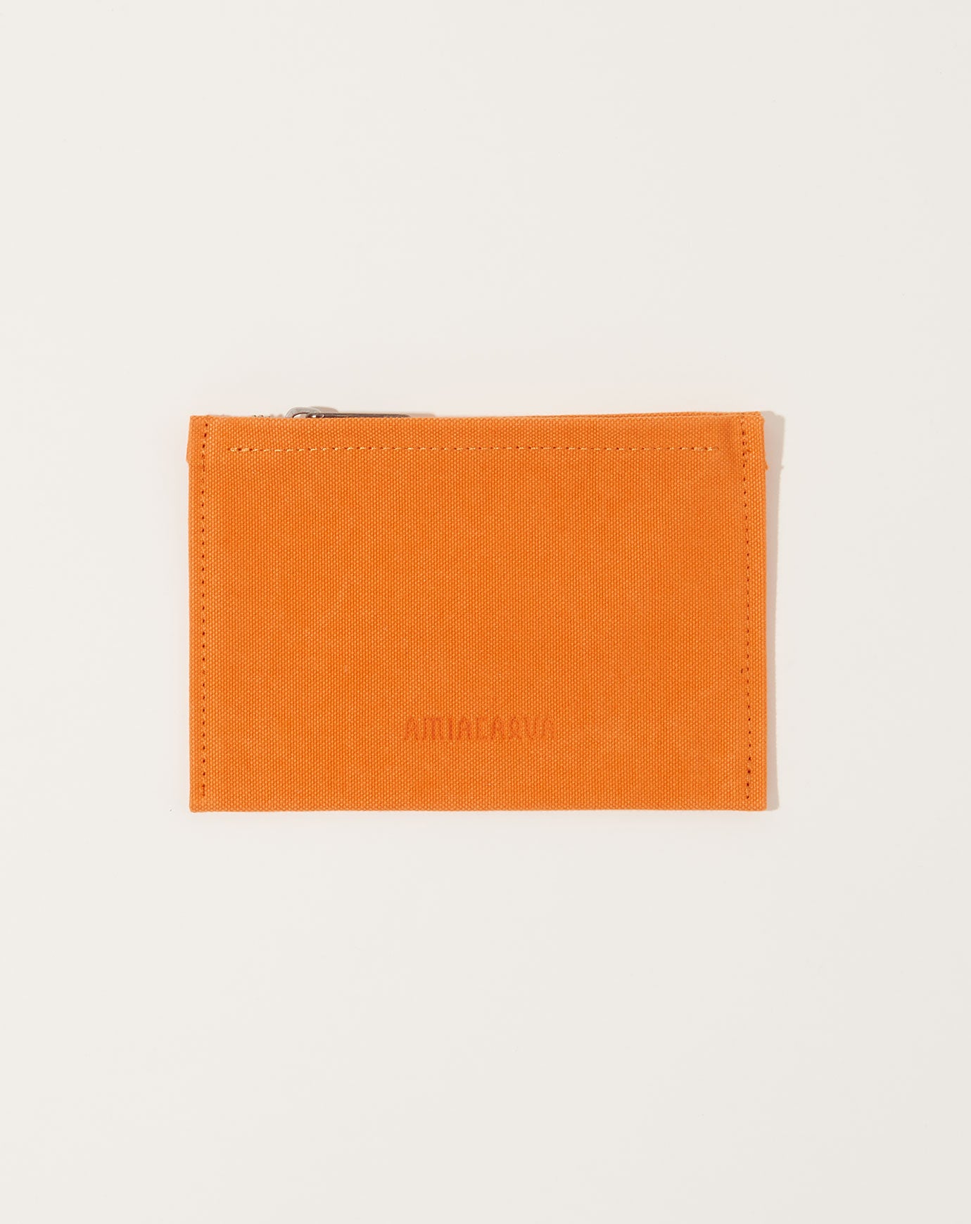 Amiacalva Washed Canvas Pouch in Orange