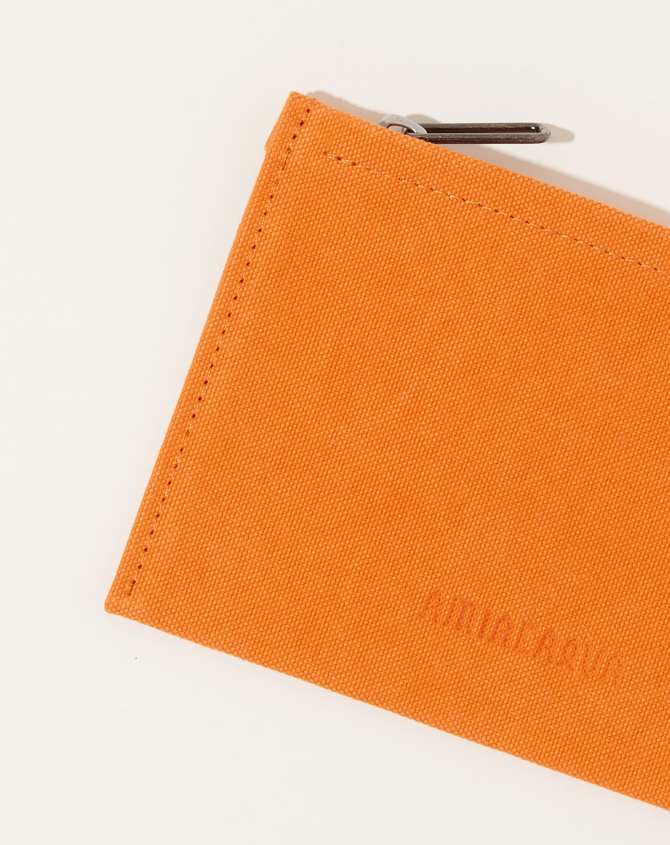 Amiacalva Washed Canvas Pouch in Orange