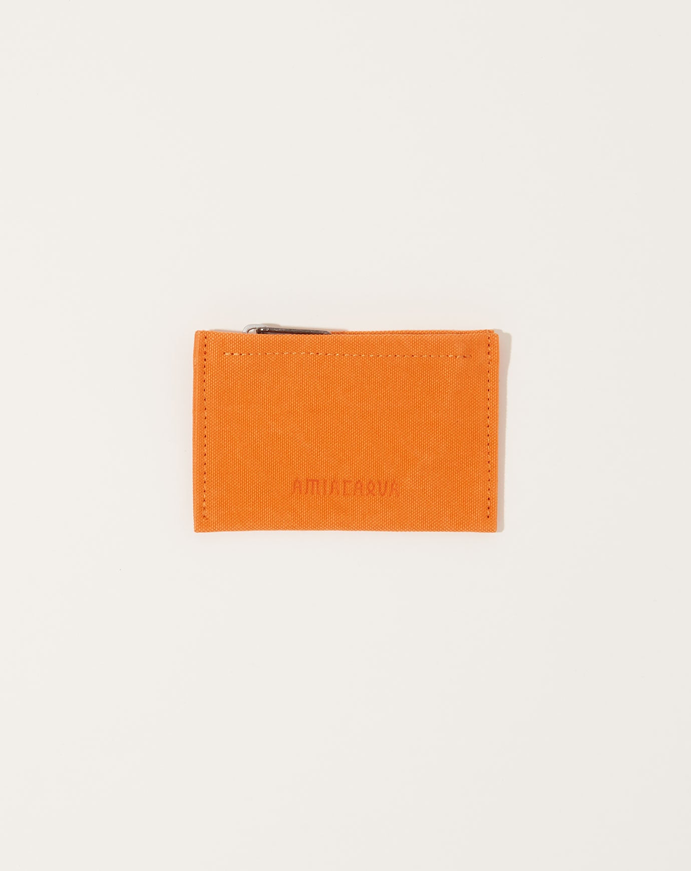 Amiacalva Washed Canvas Pouch in Orange