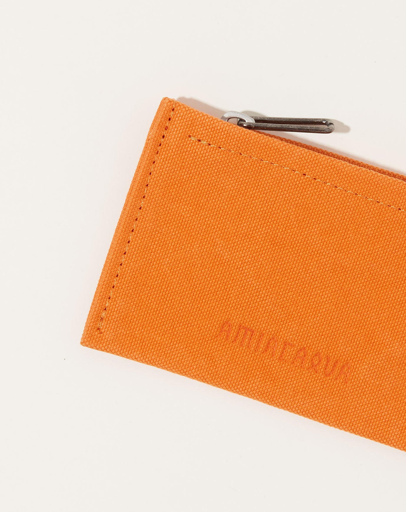 Amiacalva Washed Canvas Pouch in Orange