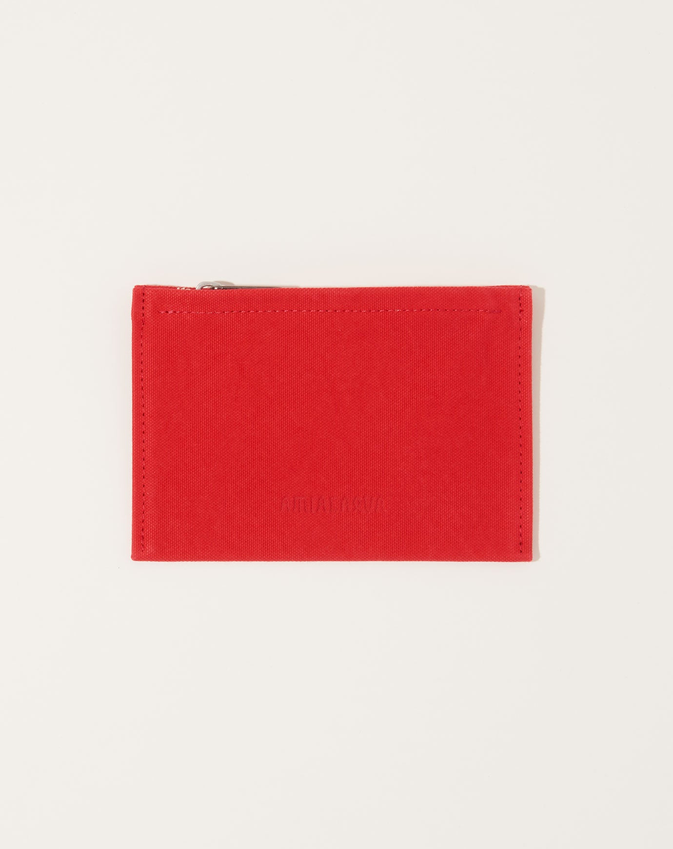 Amiacalva Washed Canvas Pouch in Red