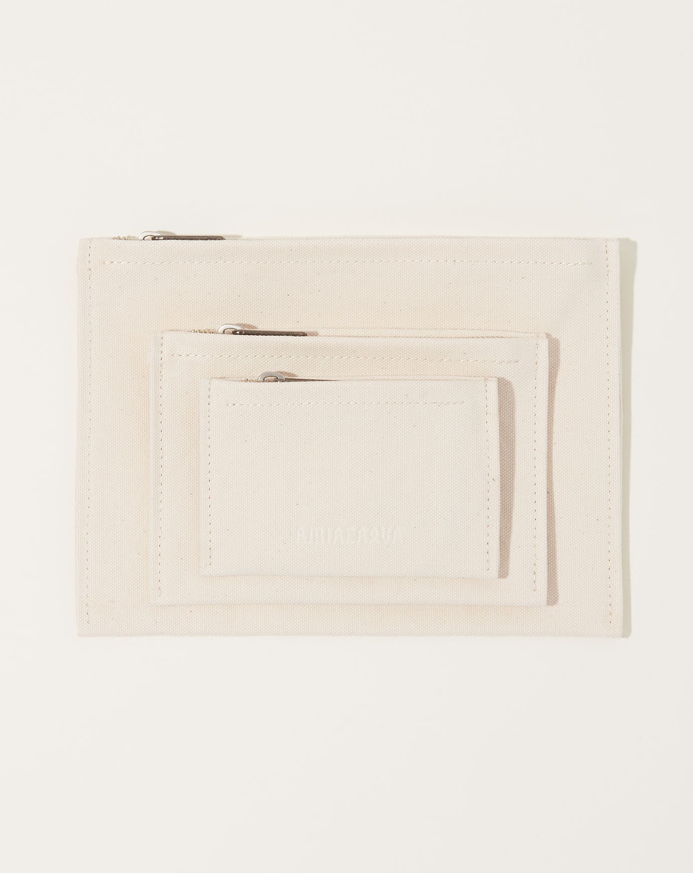 Amiacalva Washed Canvas Pouch in White