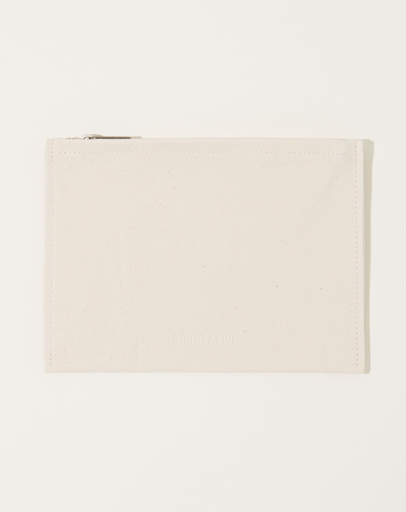 Amiacalva Washed Canvas Pouch in White