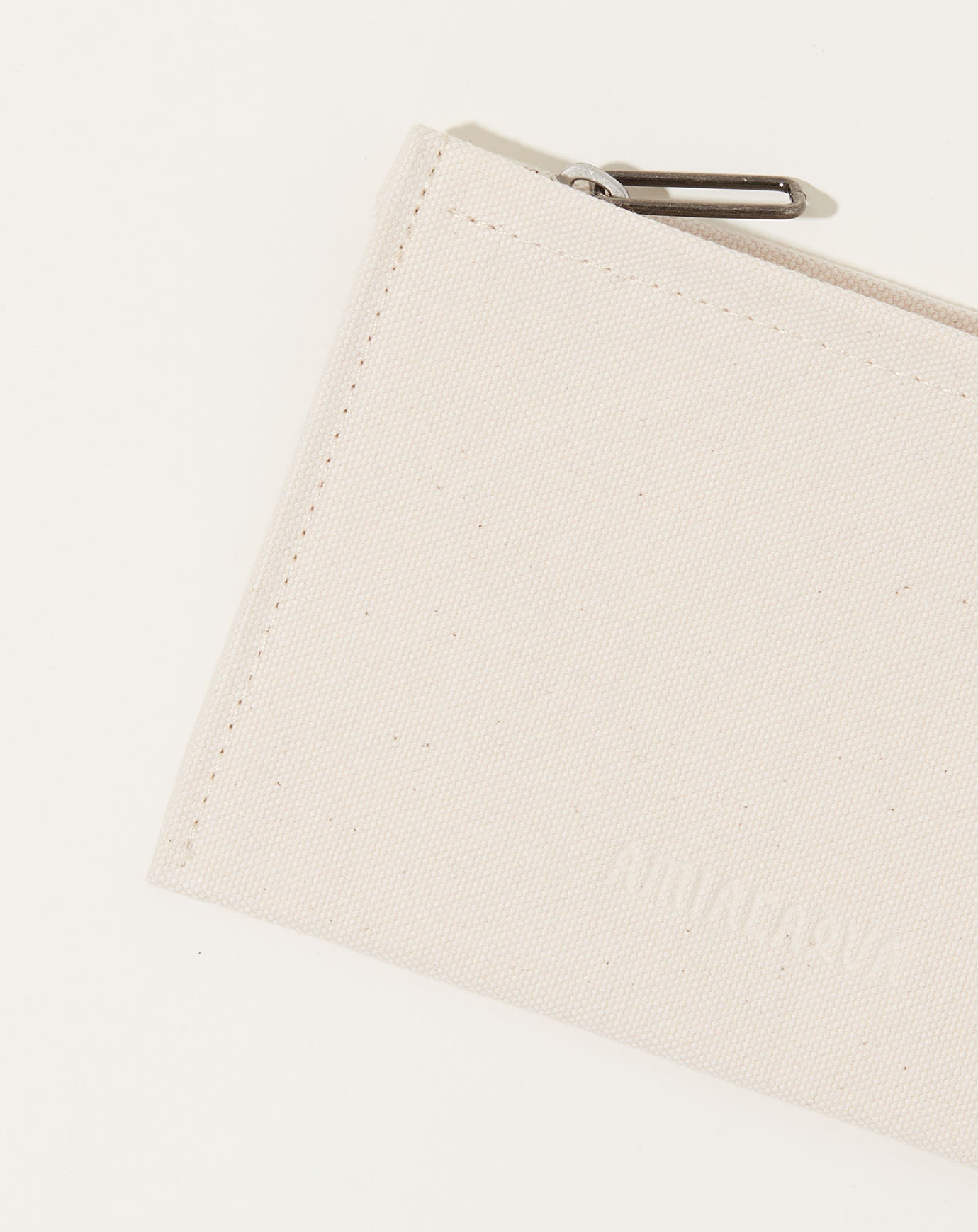 Amiacalva Washed Canvas Pouch in White