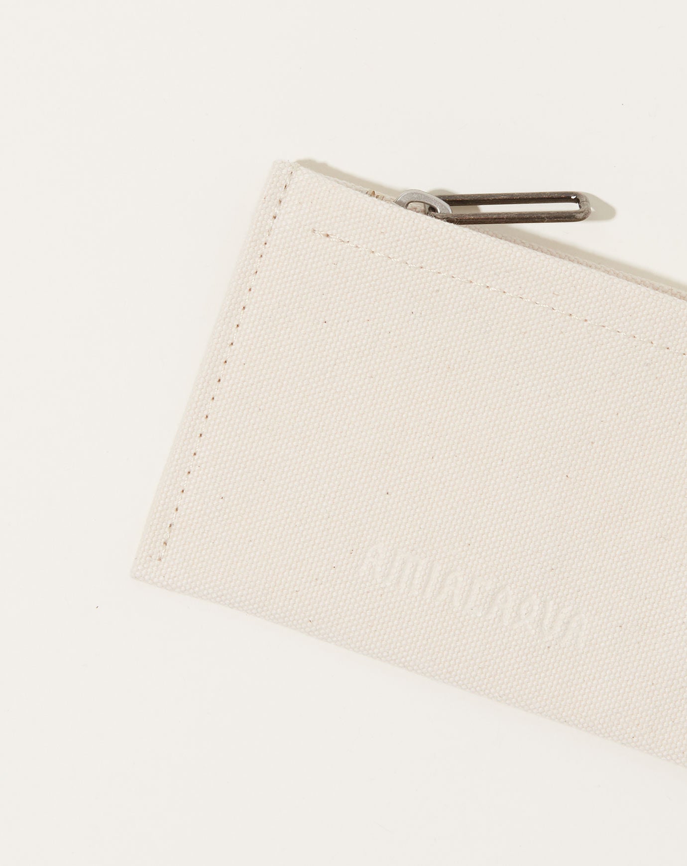 Amiacalva Washed Canvas Pouch in White