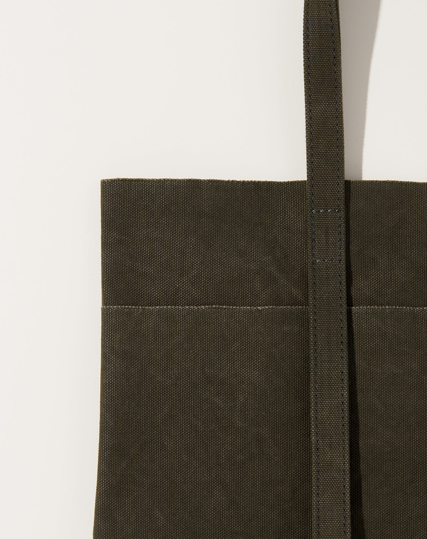 Amiacalva Washed Canvas 6 Pocket Small Tote in Olive