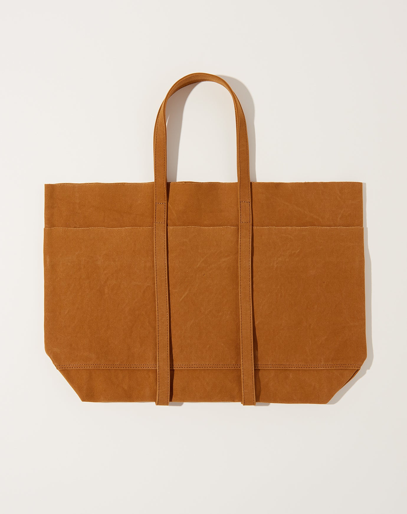 Amiacalva Washed Canvas 6 Pocket Tote in Mustard