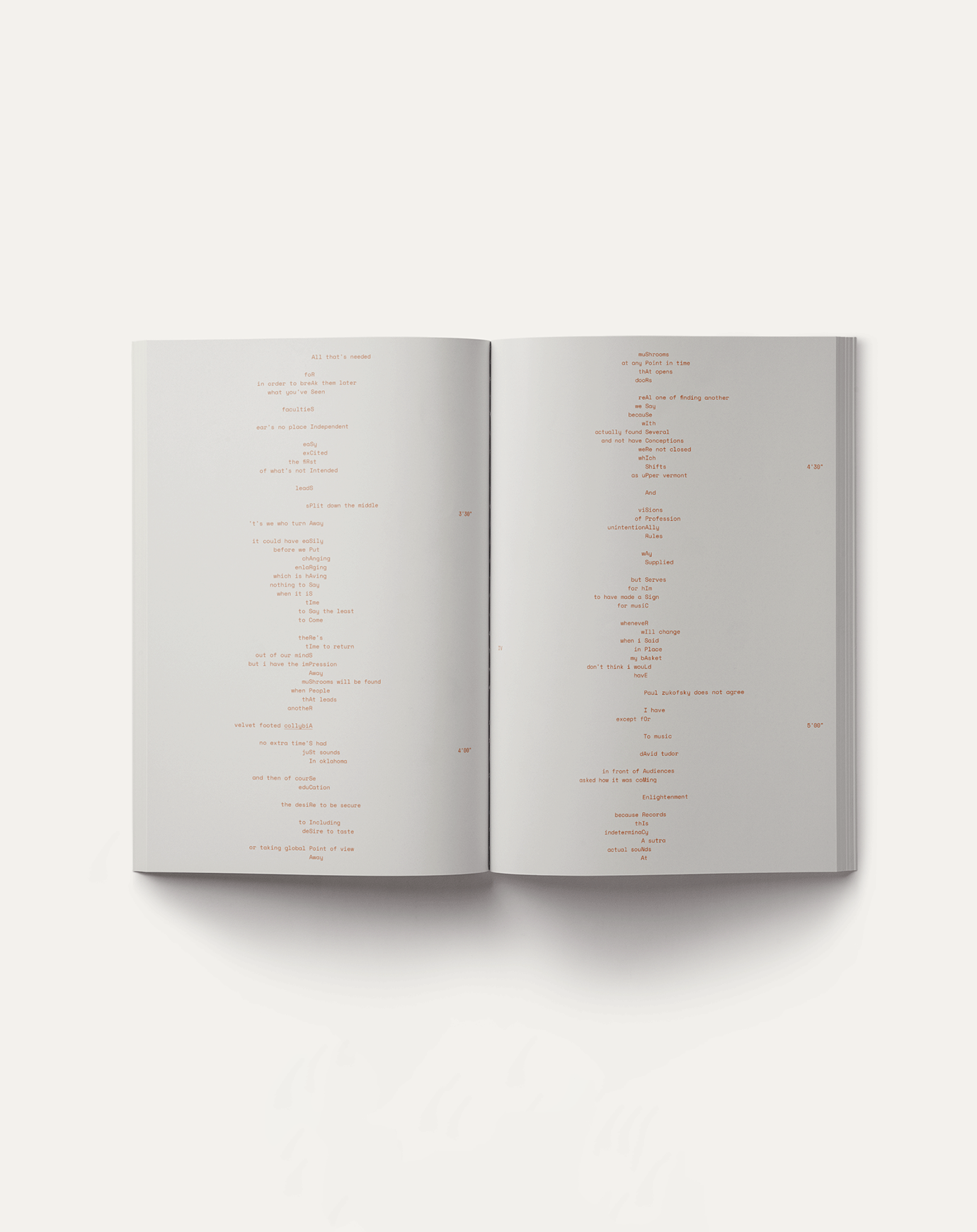 Artbook John Cage: A Mycological Foray