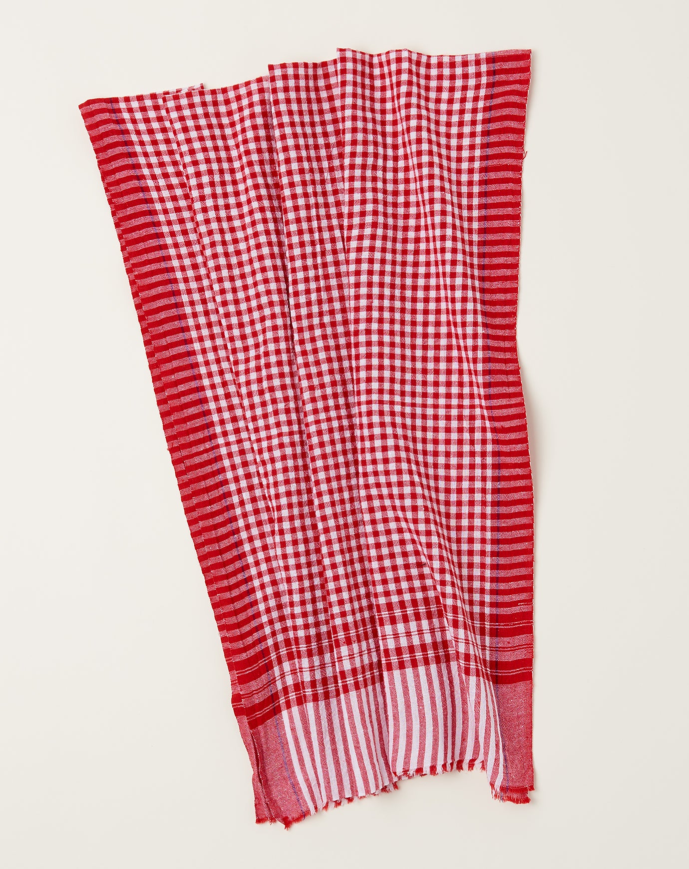 Auntie Oti Gamcha Towel in Red Gingham