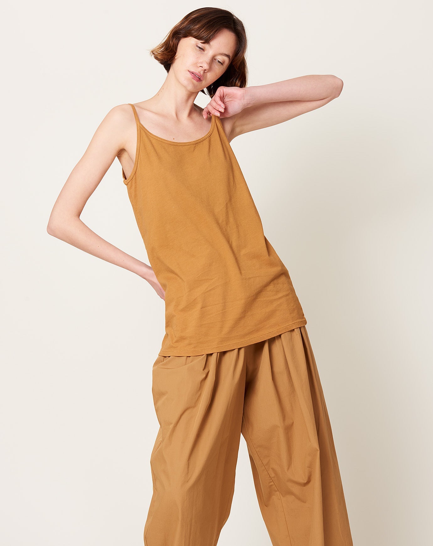 Black Crane Camisole in Camel