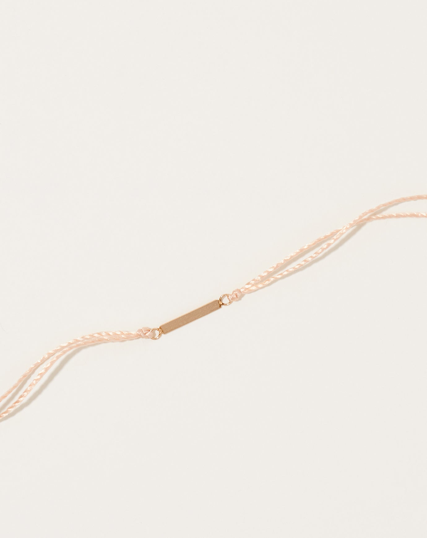 Blanca Monrós Gómez Silk ID Bracelet in Pink