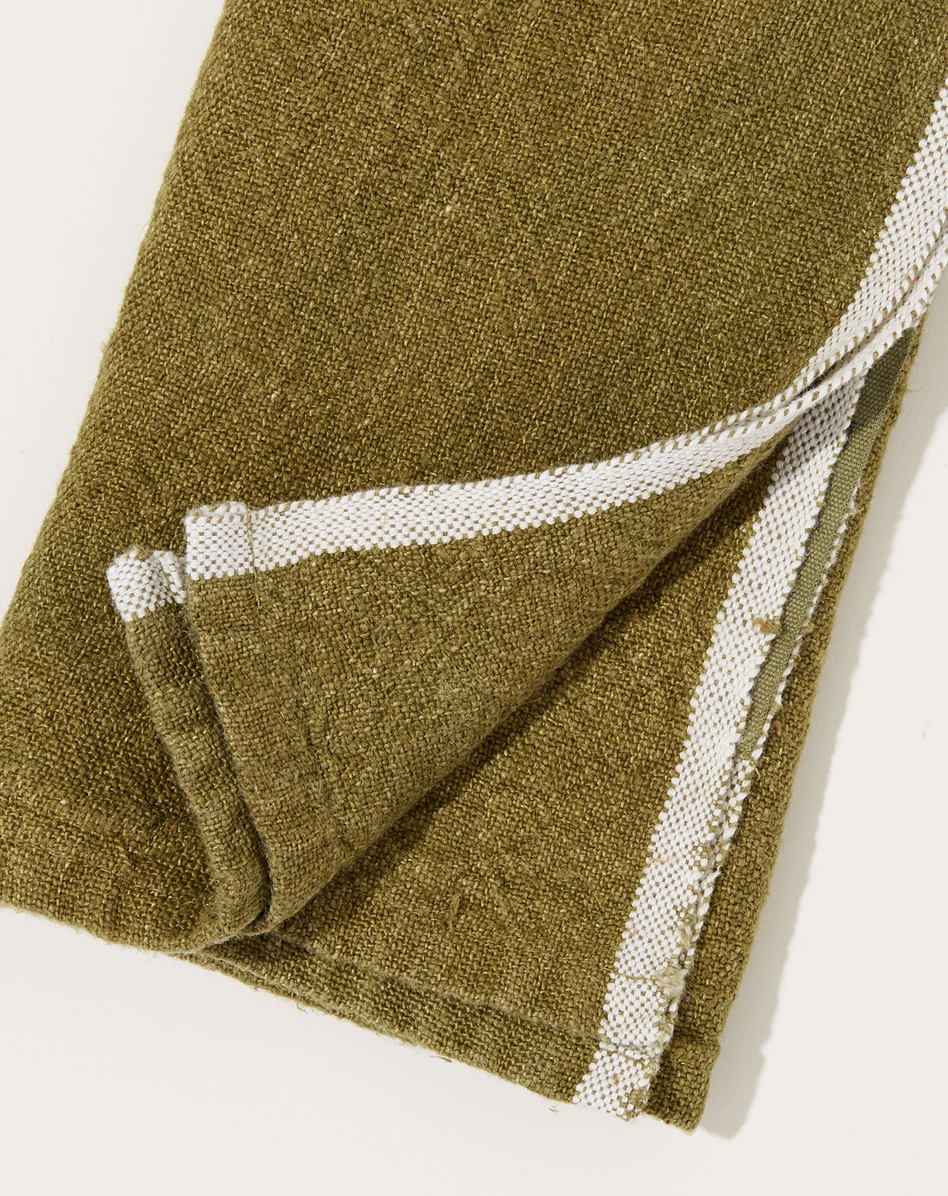 Caravan Chunky Linen Napkins in Forest Green, Set of 5