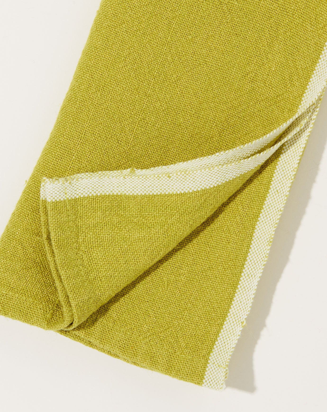 Caravan Chunky Linen Napkins in Lime, Set of 4