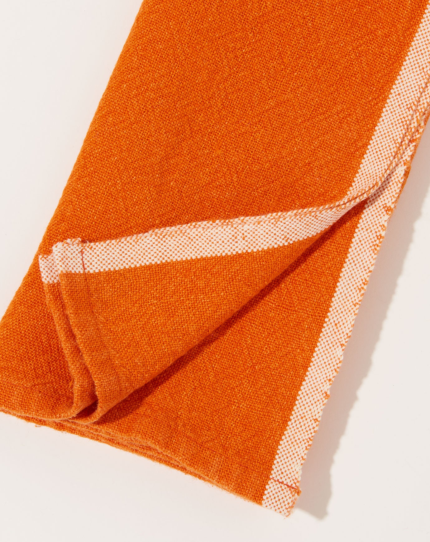 Caravan Chunky Linen Napkins in Orange, Set of 4