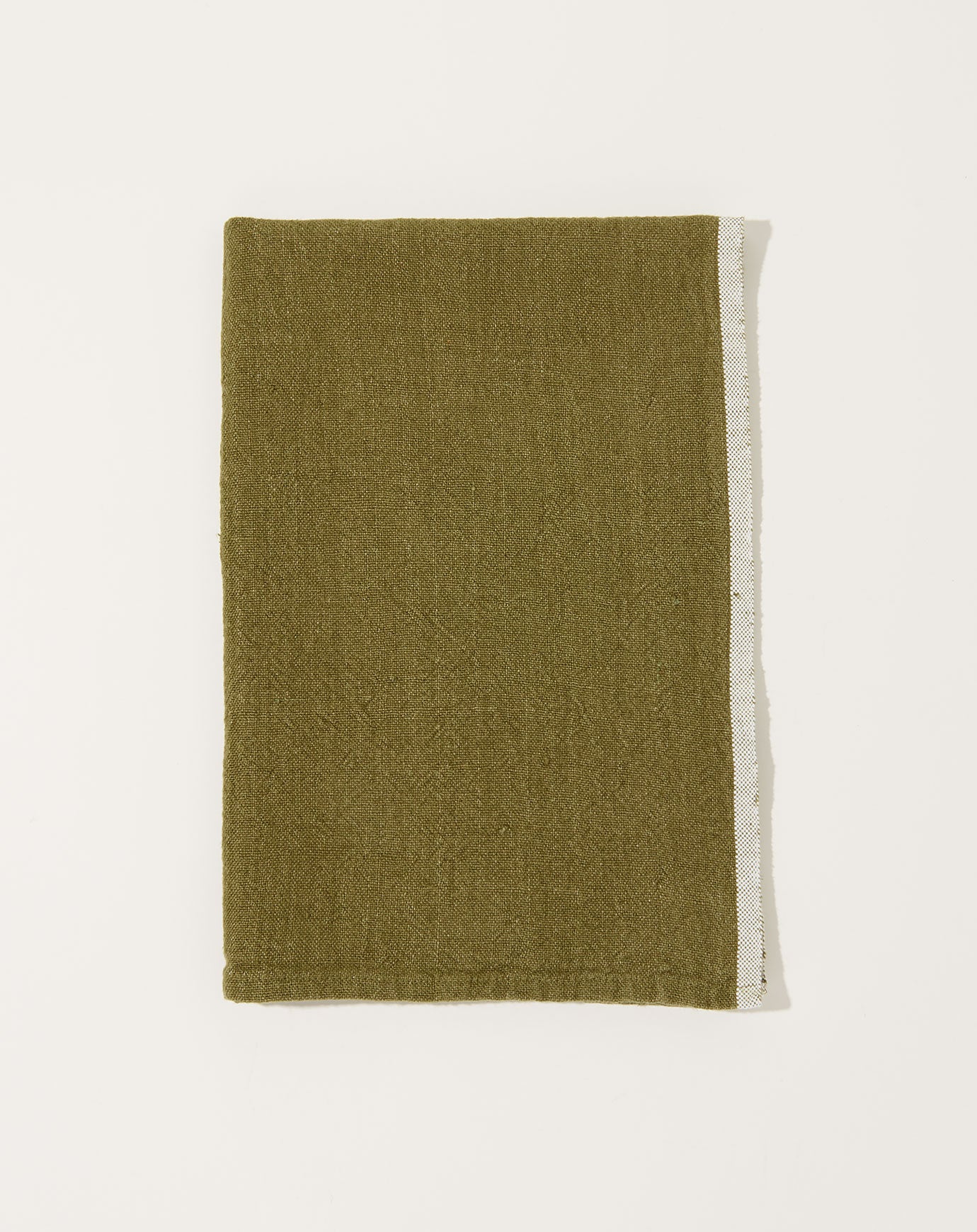 Caravan Chunky Linen Towels in Forest Green, Set of 2