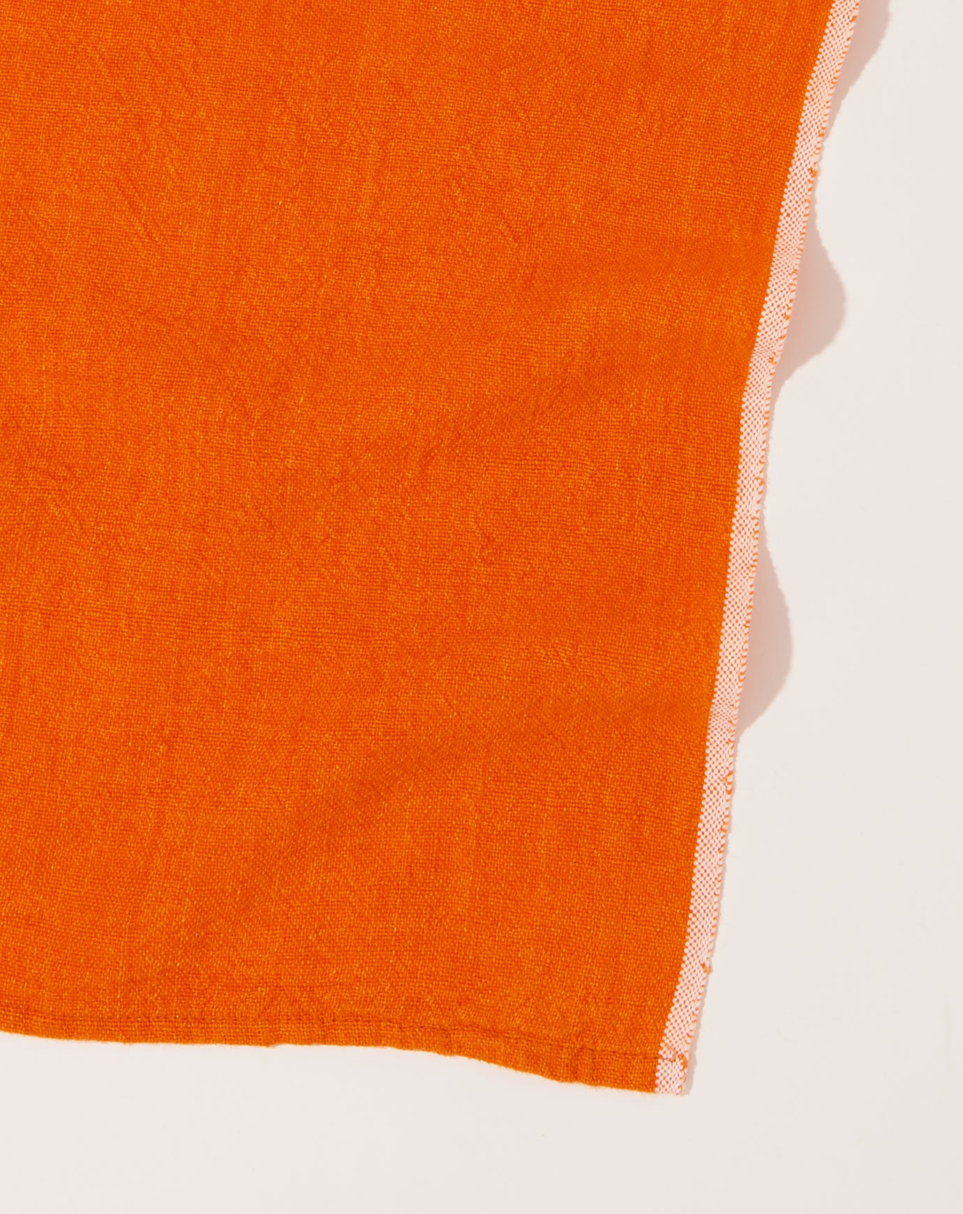 Caravan Chunky Linen Towels in Orange, Set of 2