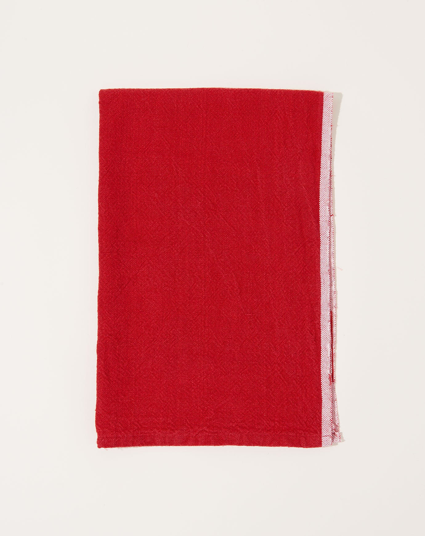 Caravan Chunky Linen Towels in Red, Set of 2