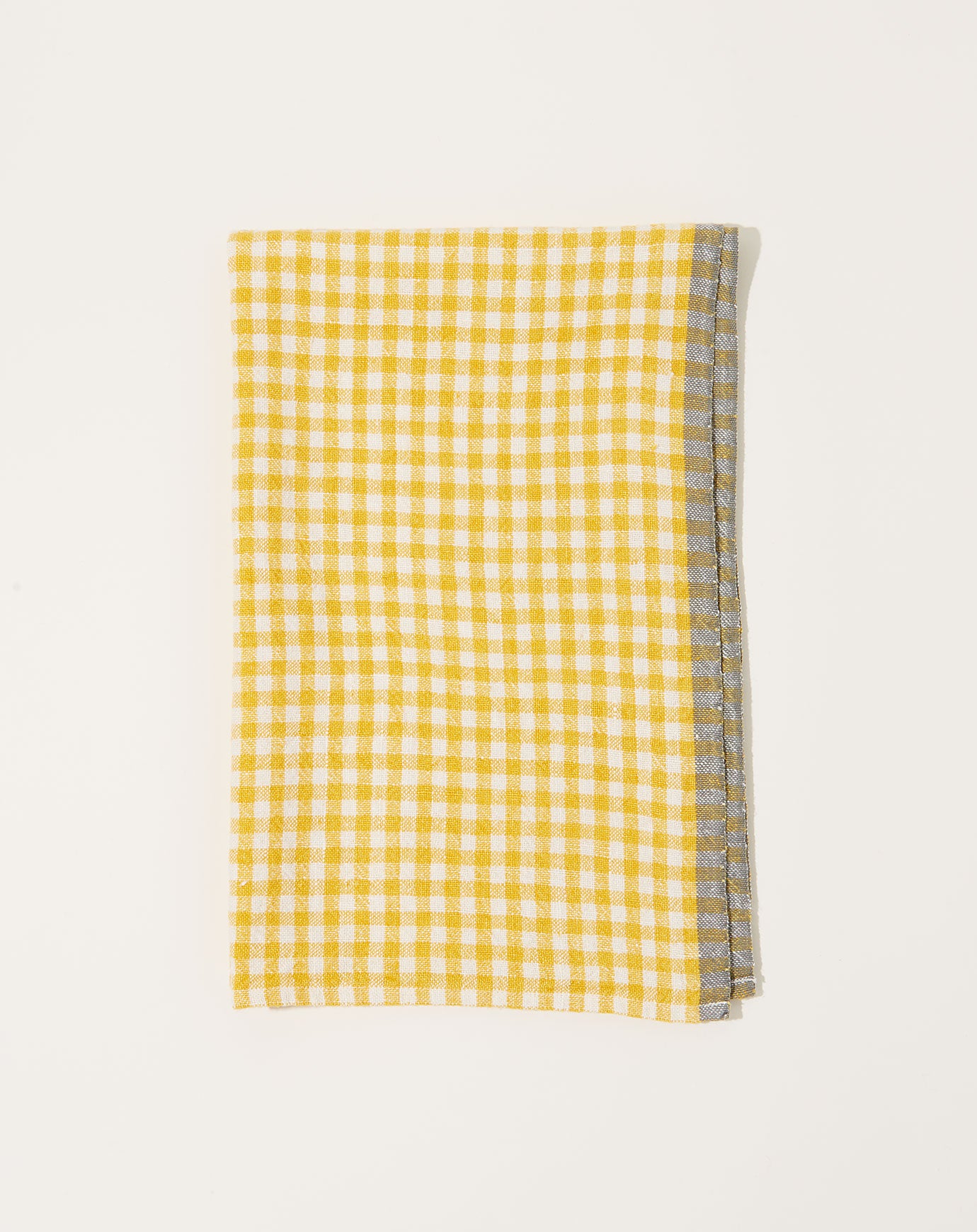 Caravan Two-Tone Gingham Towels in Dijon & Grey, Set of 2