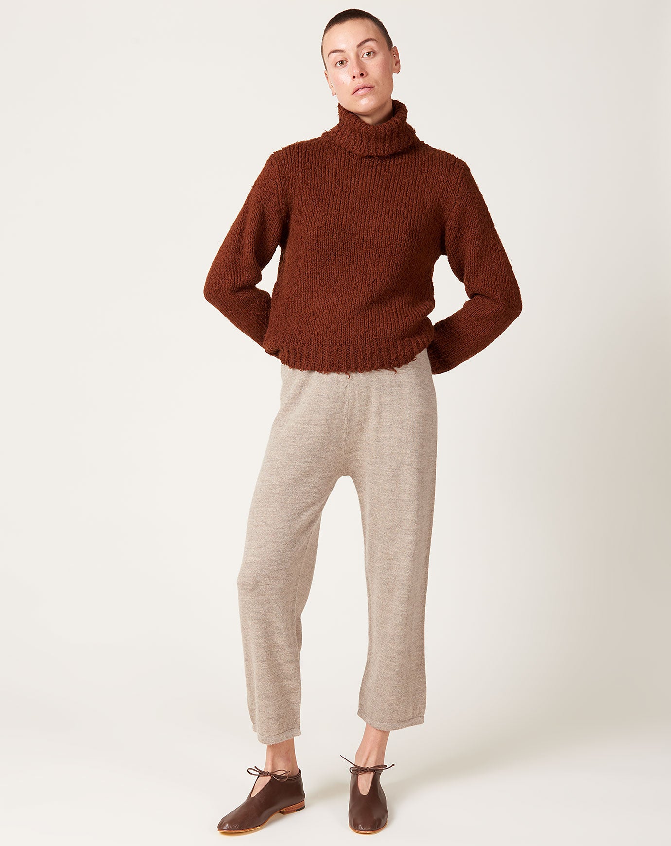 Caron Callahan Nadia Turtleneck in Tobacco