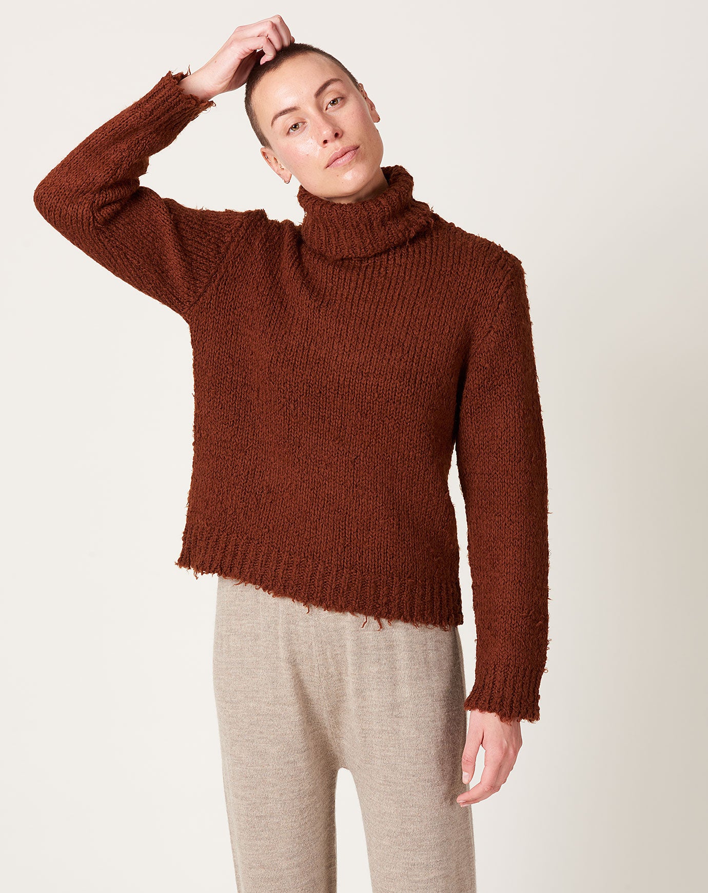 Caron Callahan Nadia Turtleneck in Tobacco