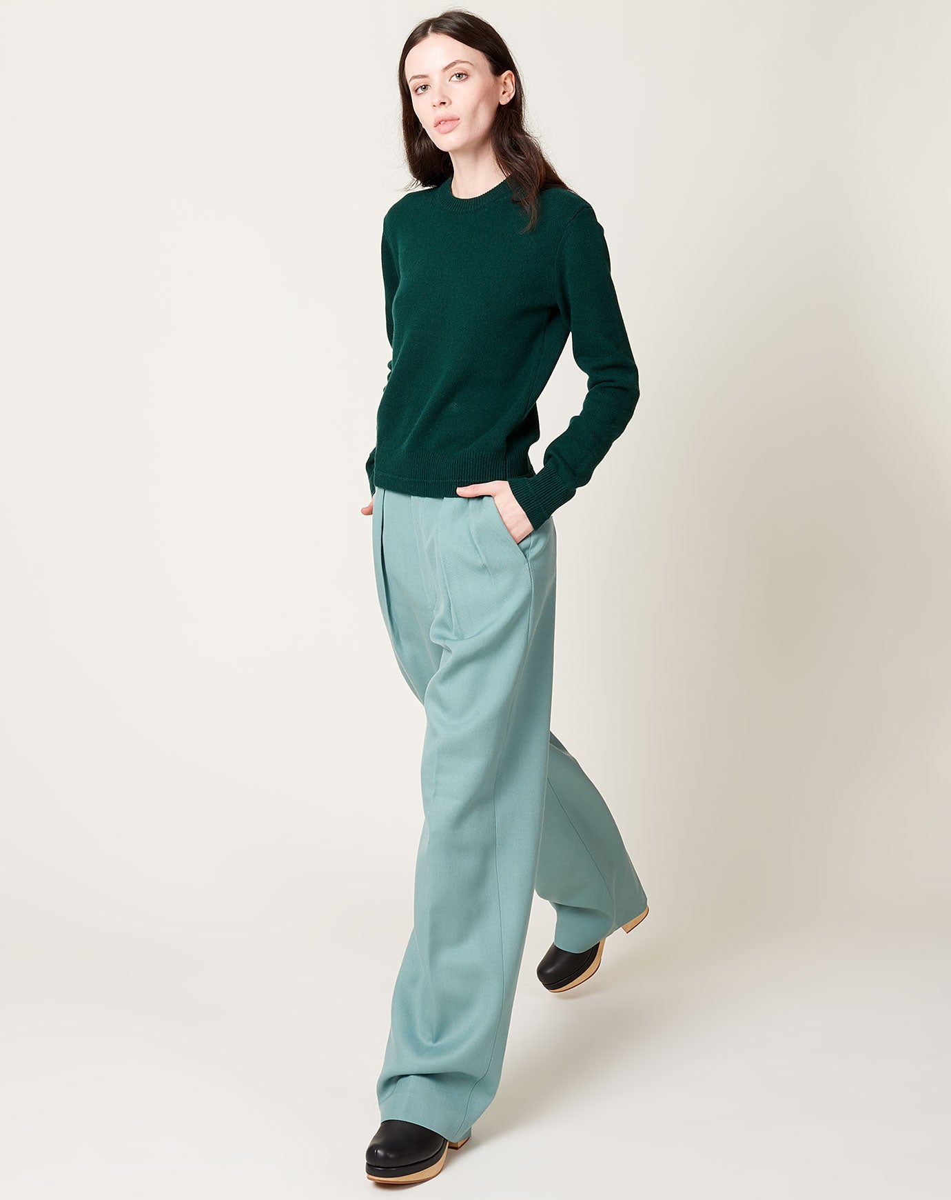 Christian Wijnants Ponza Tailored Trouser in Sage