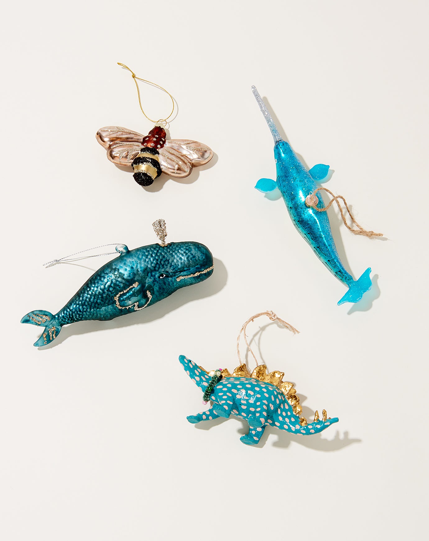 Cody Foster Merry Stegasaurus Ornament in Teal