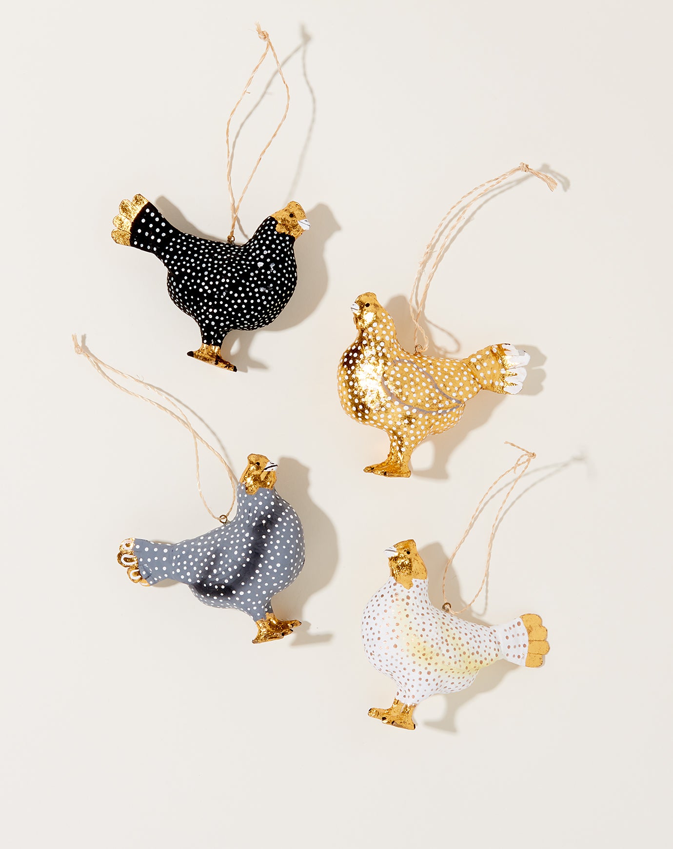 Cody Foster Merriment Hen Ornament in Grey