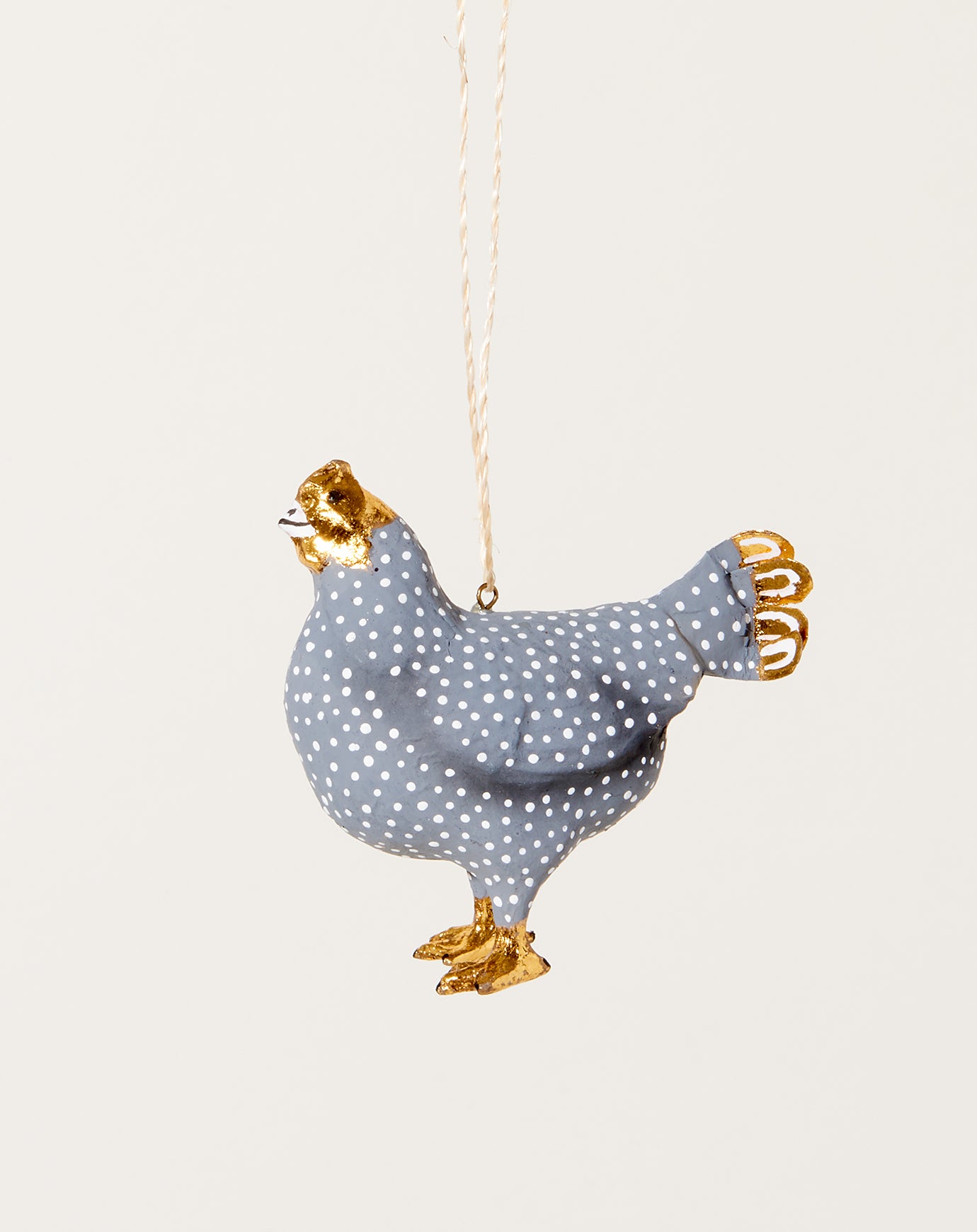 Cody Foster Merriment Hen Ornament in Grey