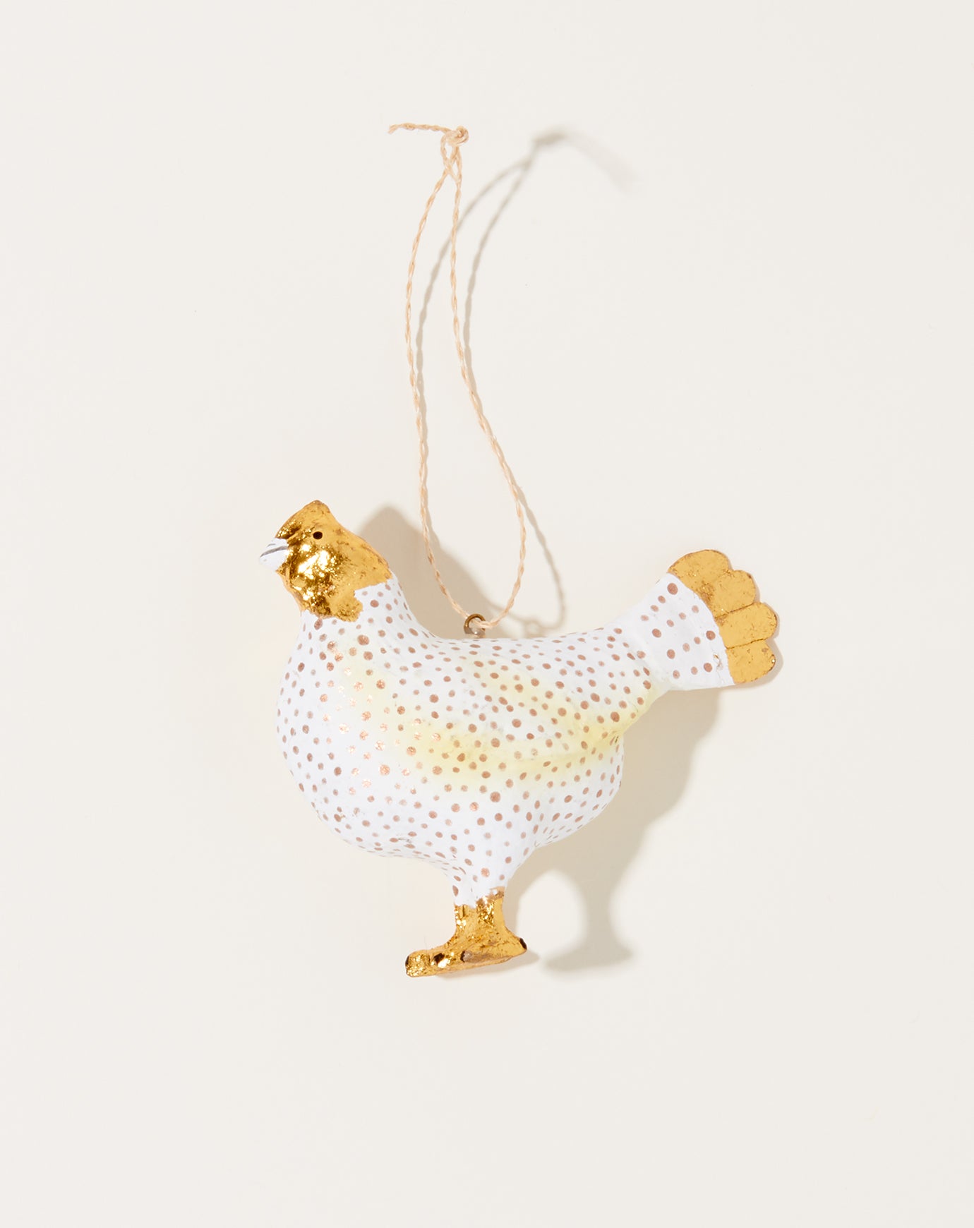 Cody Foster Merriment Hen Ornament in White
