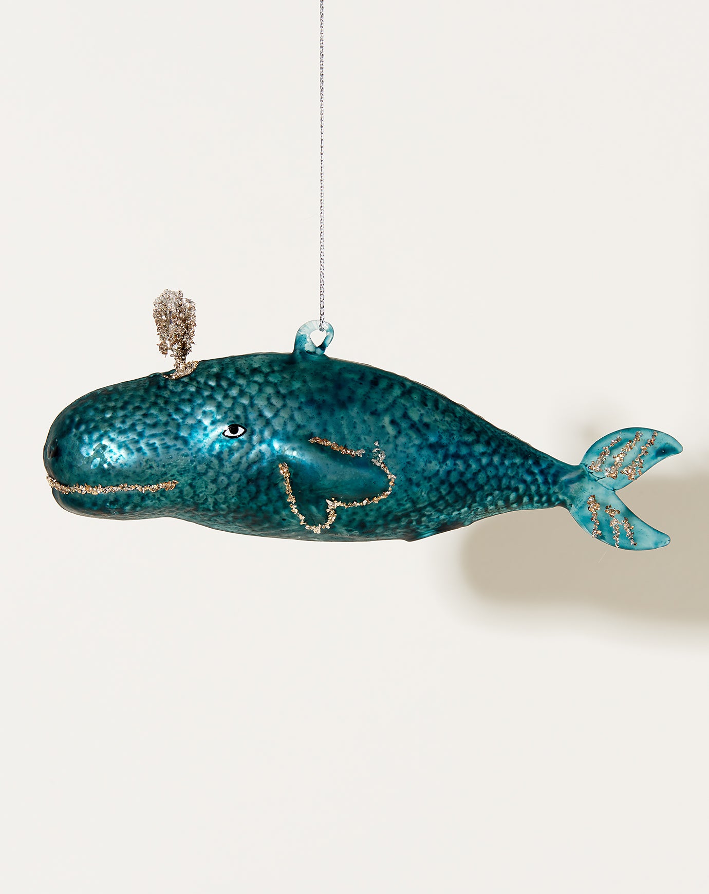 Cody Foster Victorian Whale Ornament in Dark Blue