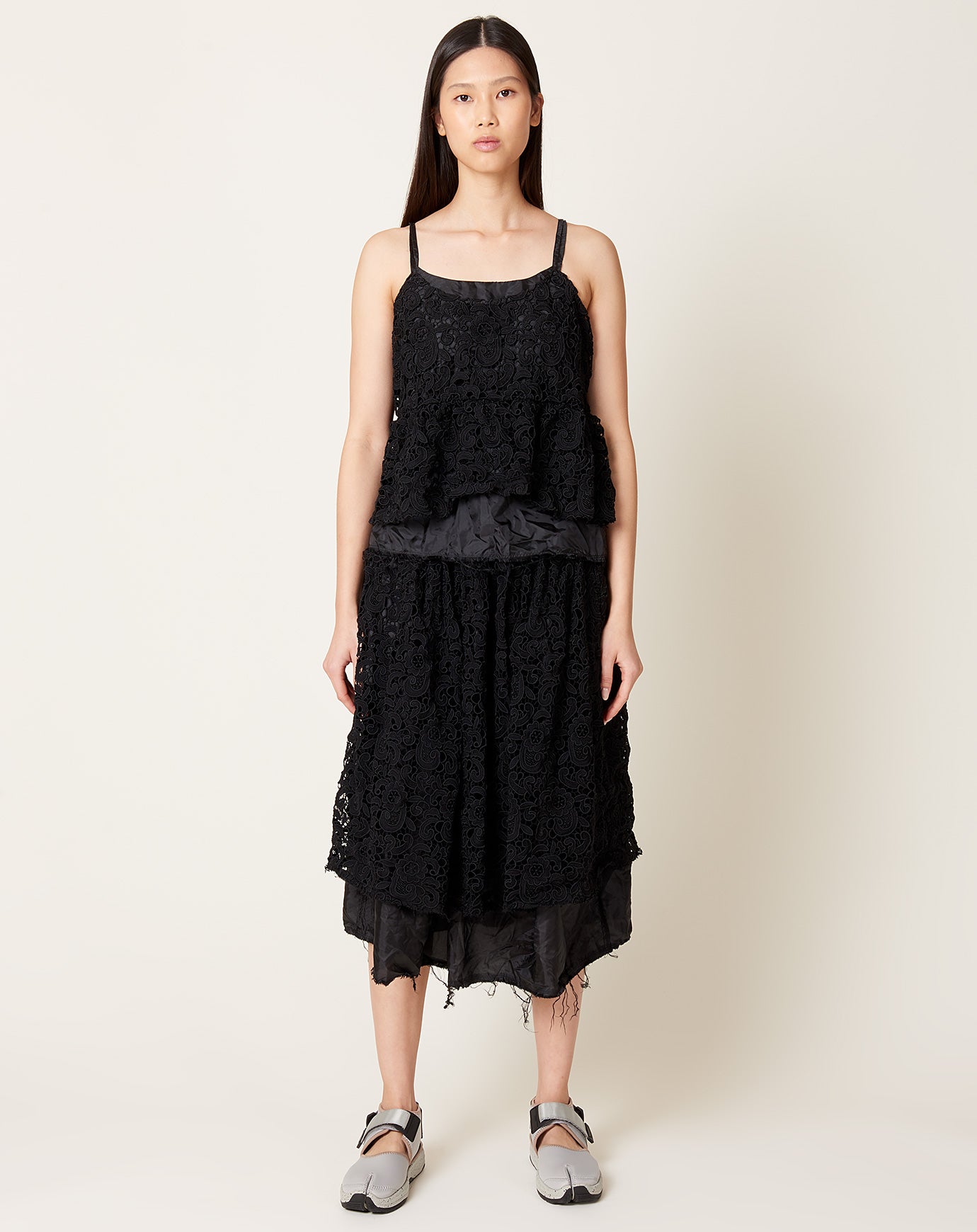 Comme des Garçons Comme des Garçons Black Chemical Lace Tafetta Skirt