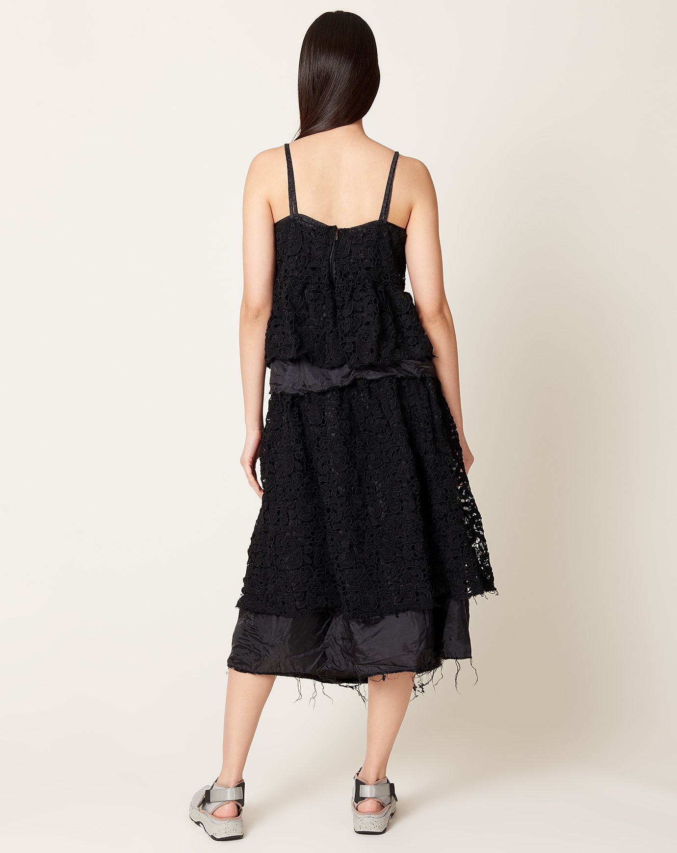 Comme des Garçons Comme des Garçons Black Chemical Lace Tafetta Skirt