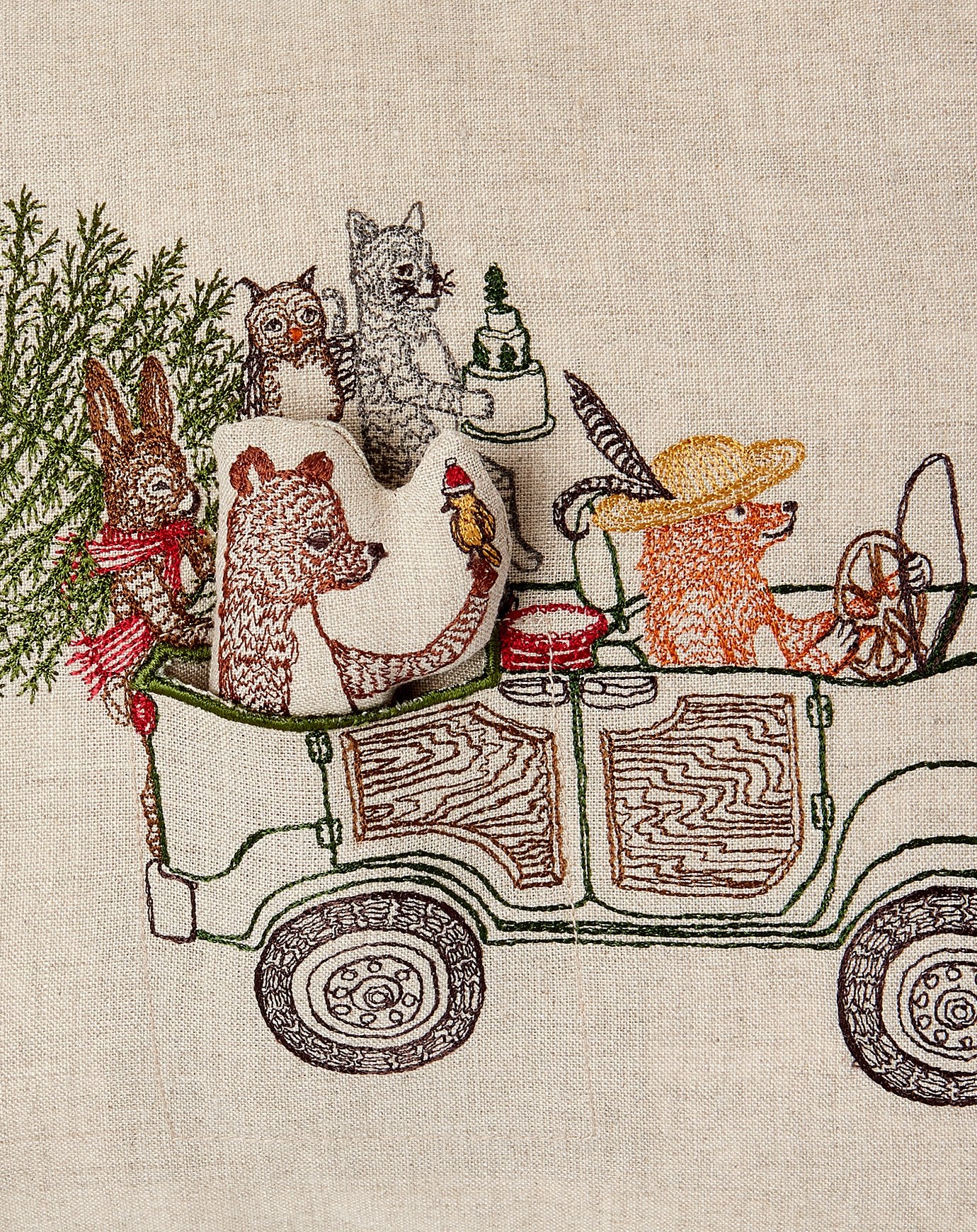 Coral & Tusk Christmas Tree Car Pocket Pillow