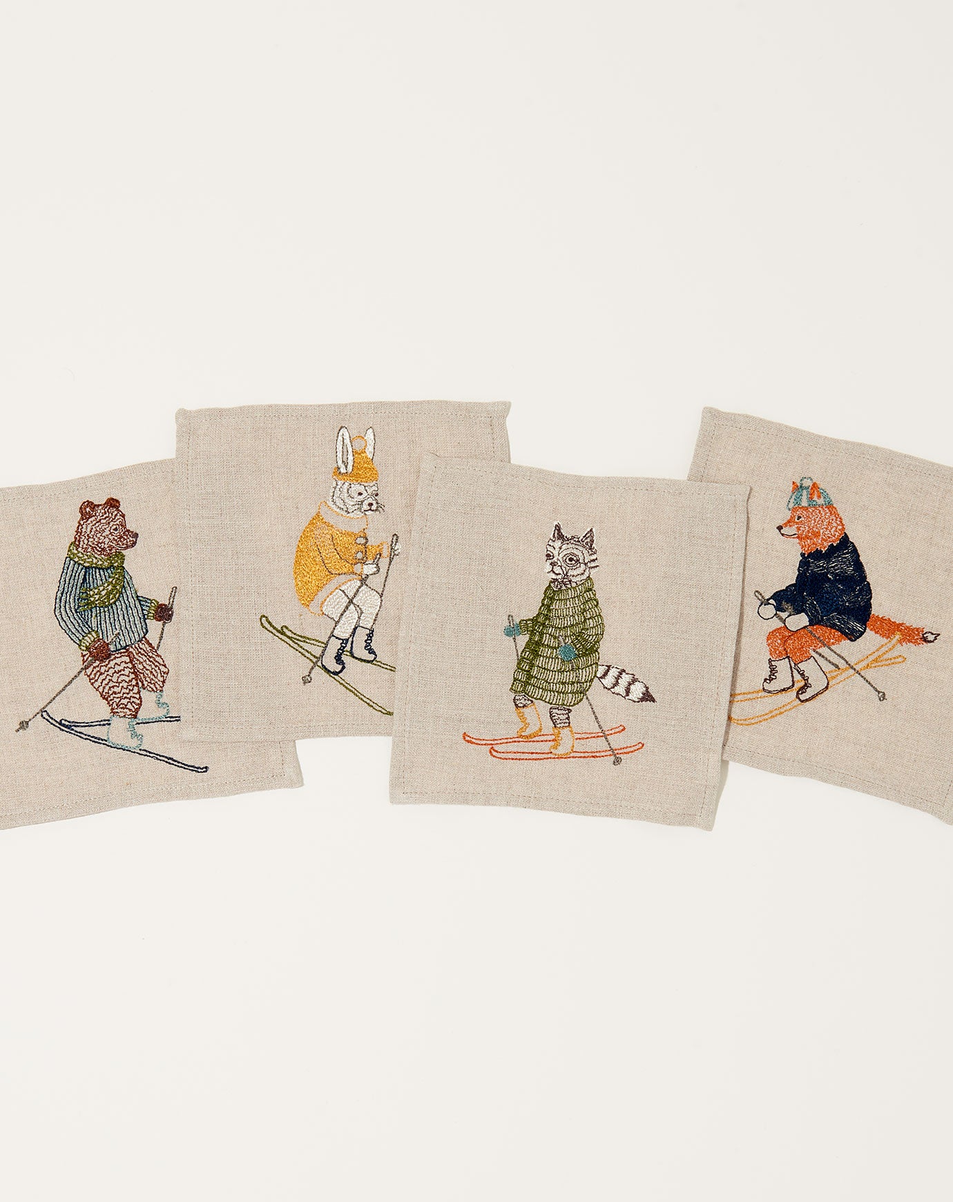 Coral & Tusk Downhill Skiers Cocktail Napkin Set