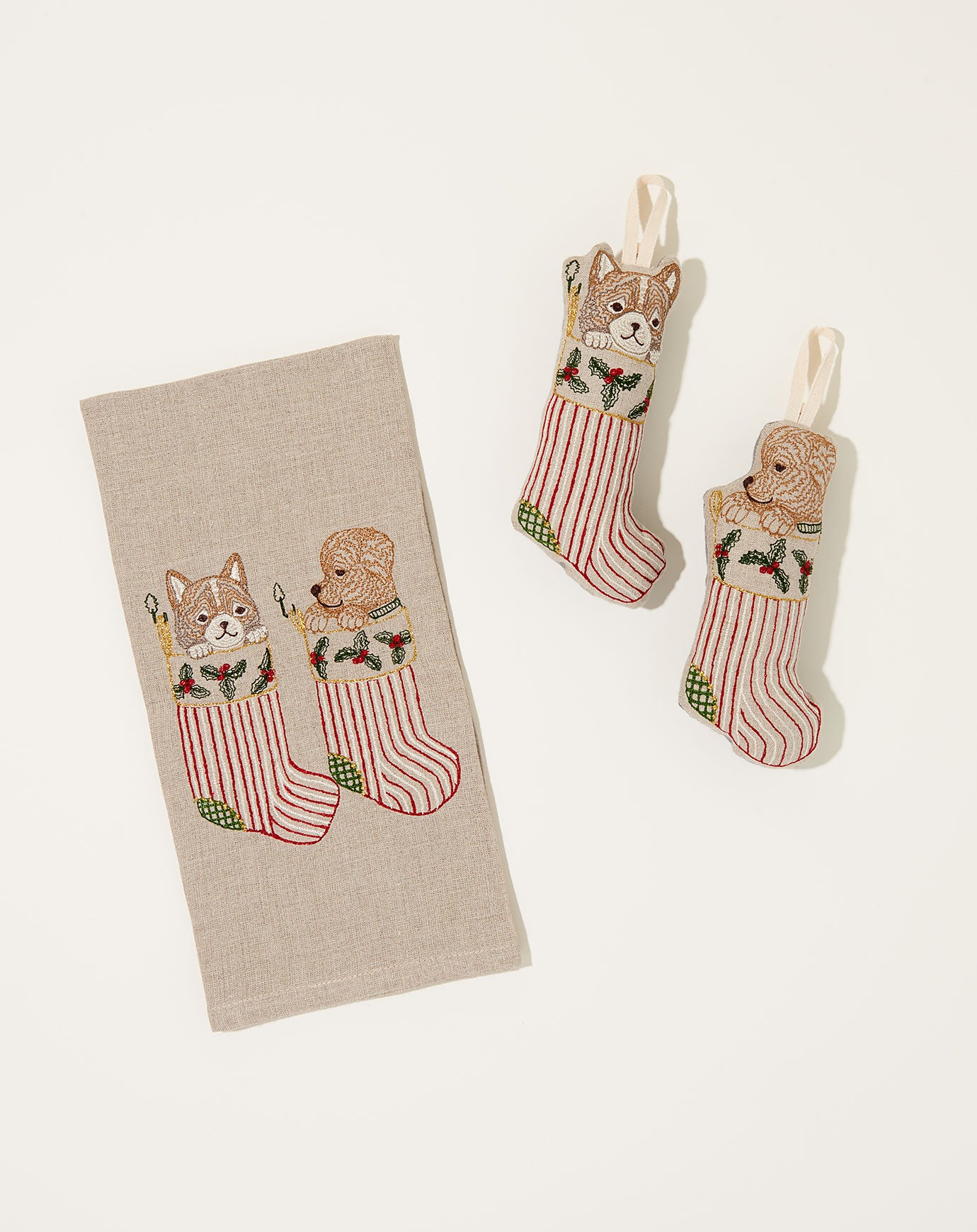 Coral & Tusk Stockings Tea Towel