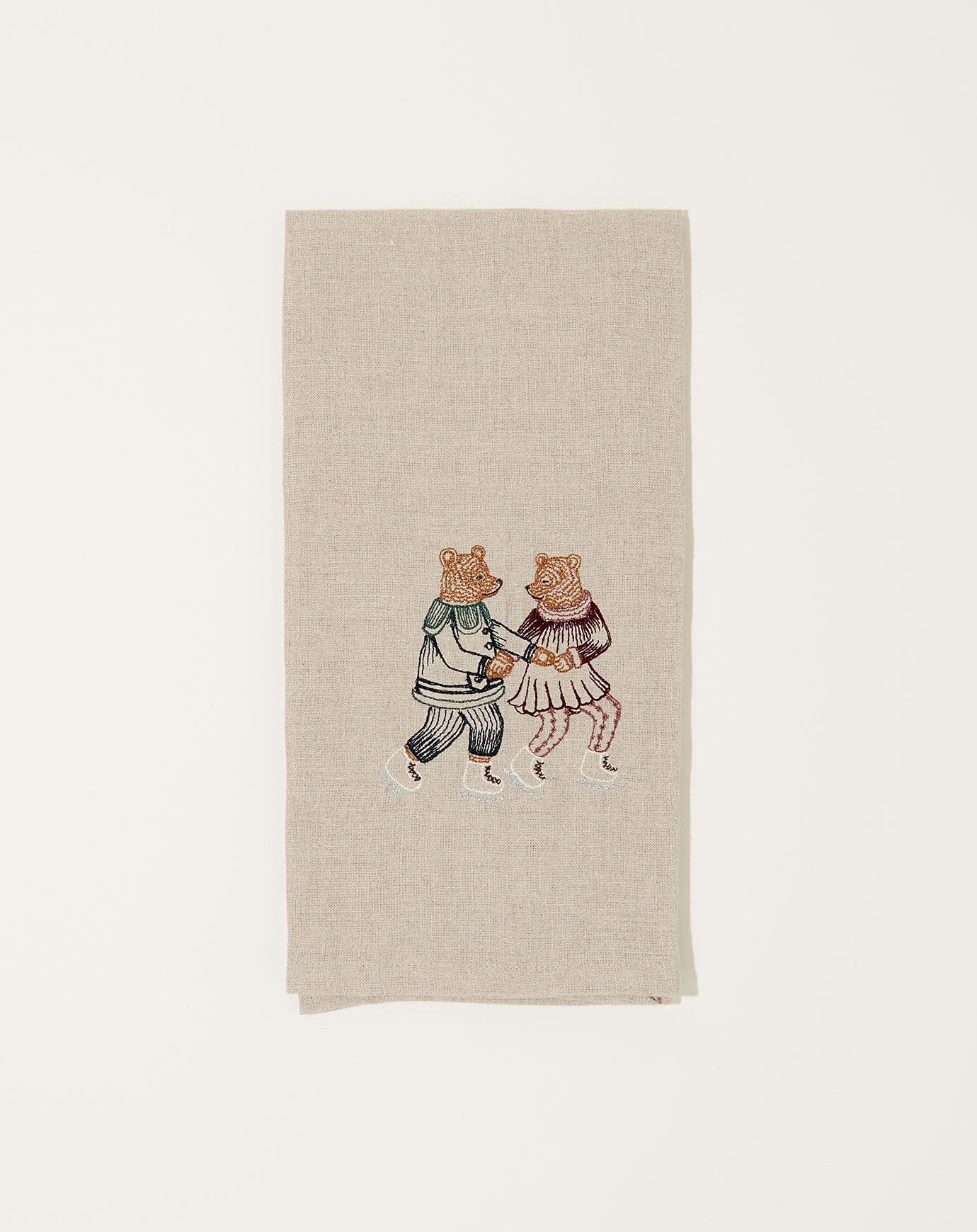 Coral & Tusk Ice Skater Bears Tea Towel