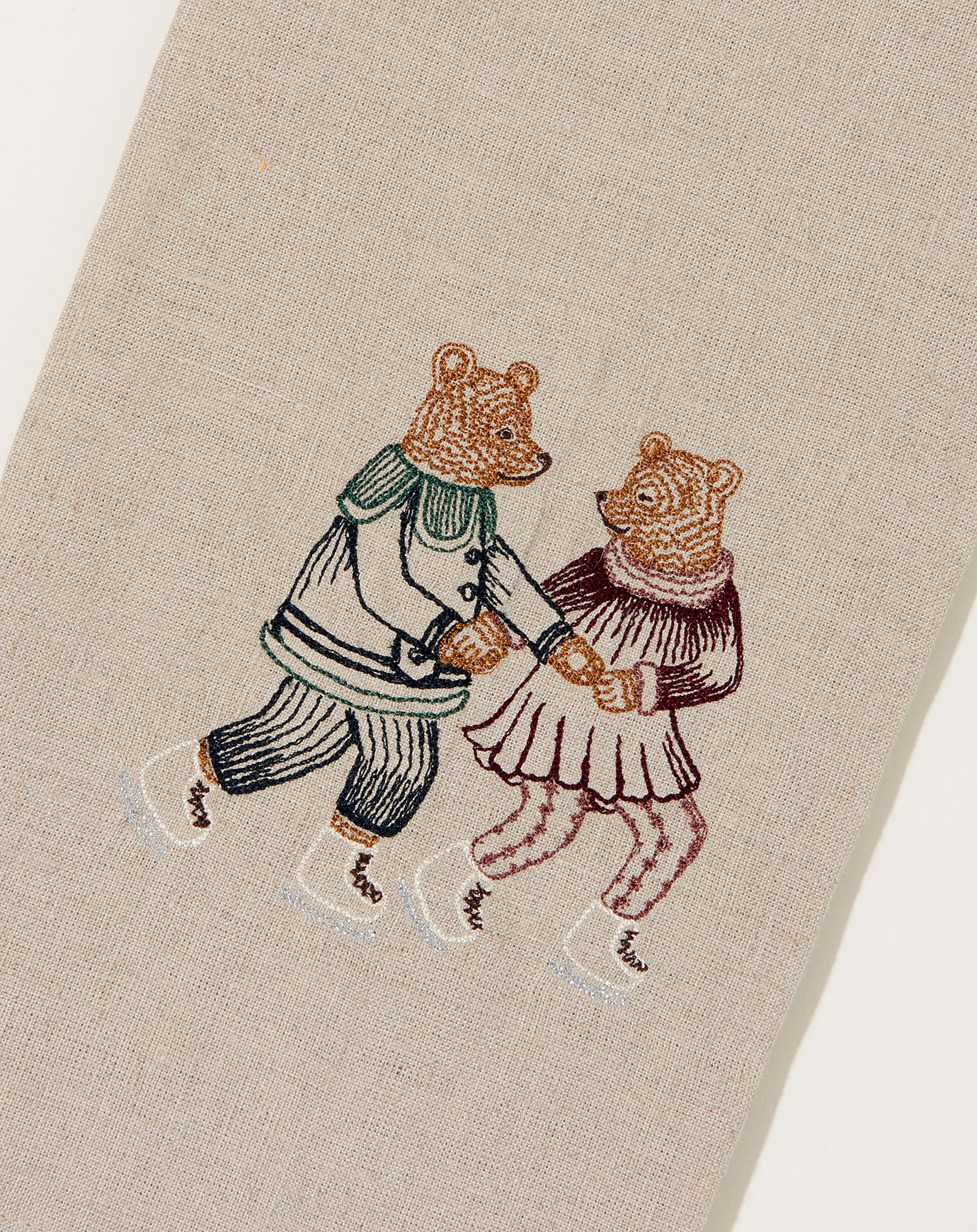 Coral & Tusk Ice Skater Bears Tea Towel