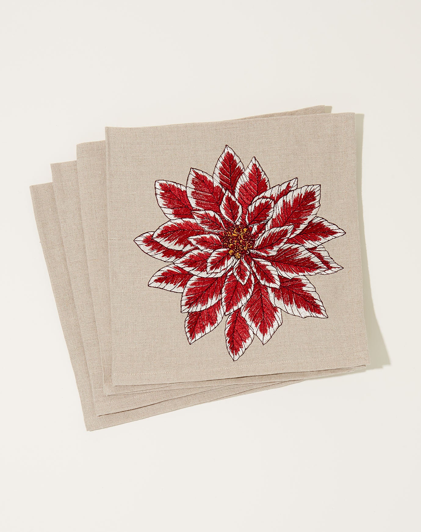 Coral & Tusk Poinsettia Dinner Napkin