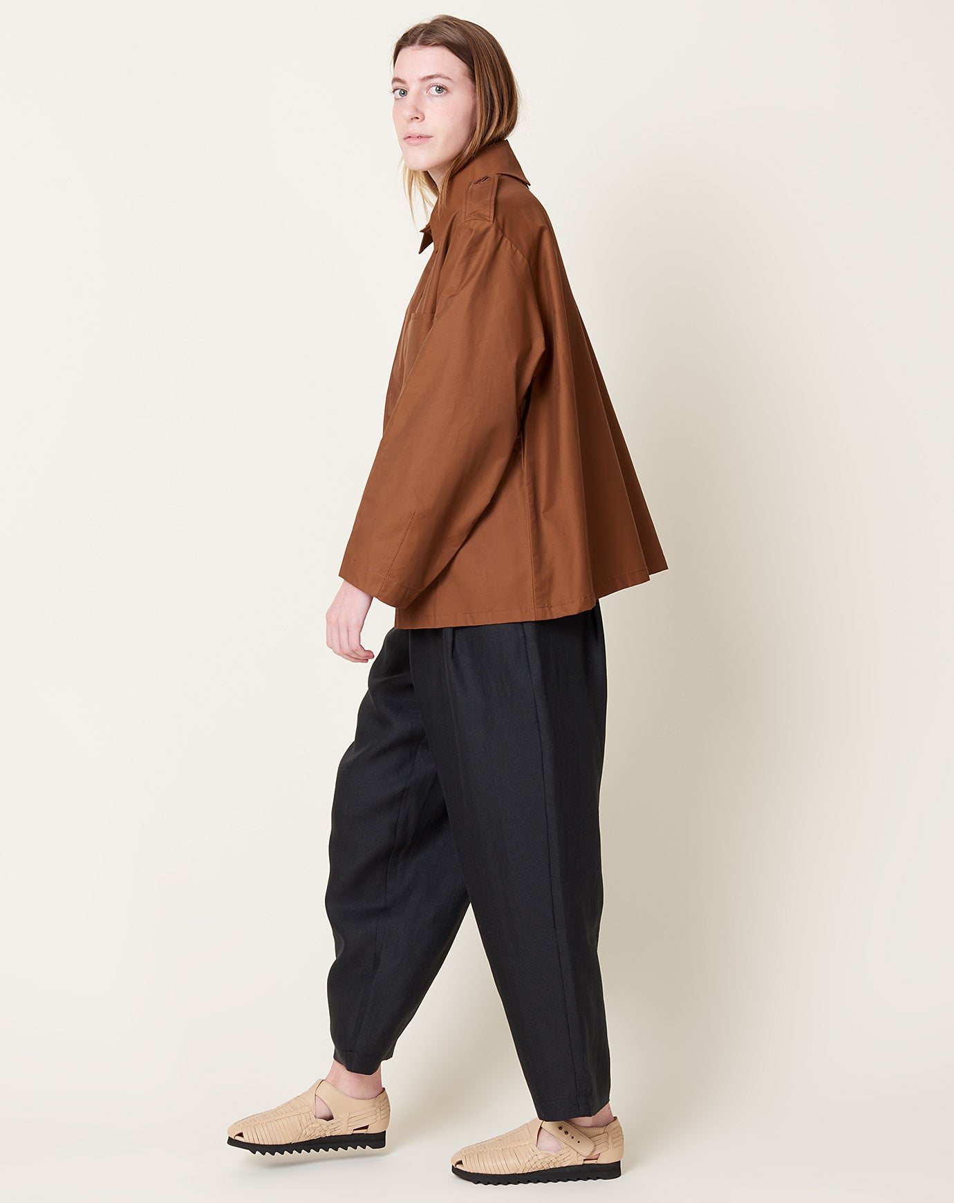 Cordera Utility Trench Jacket in Brown