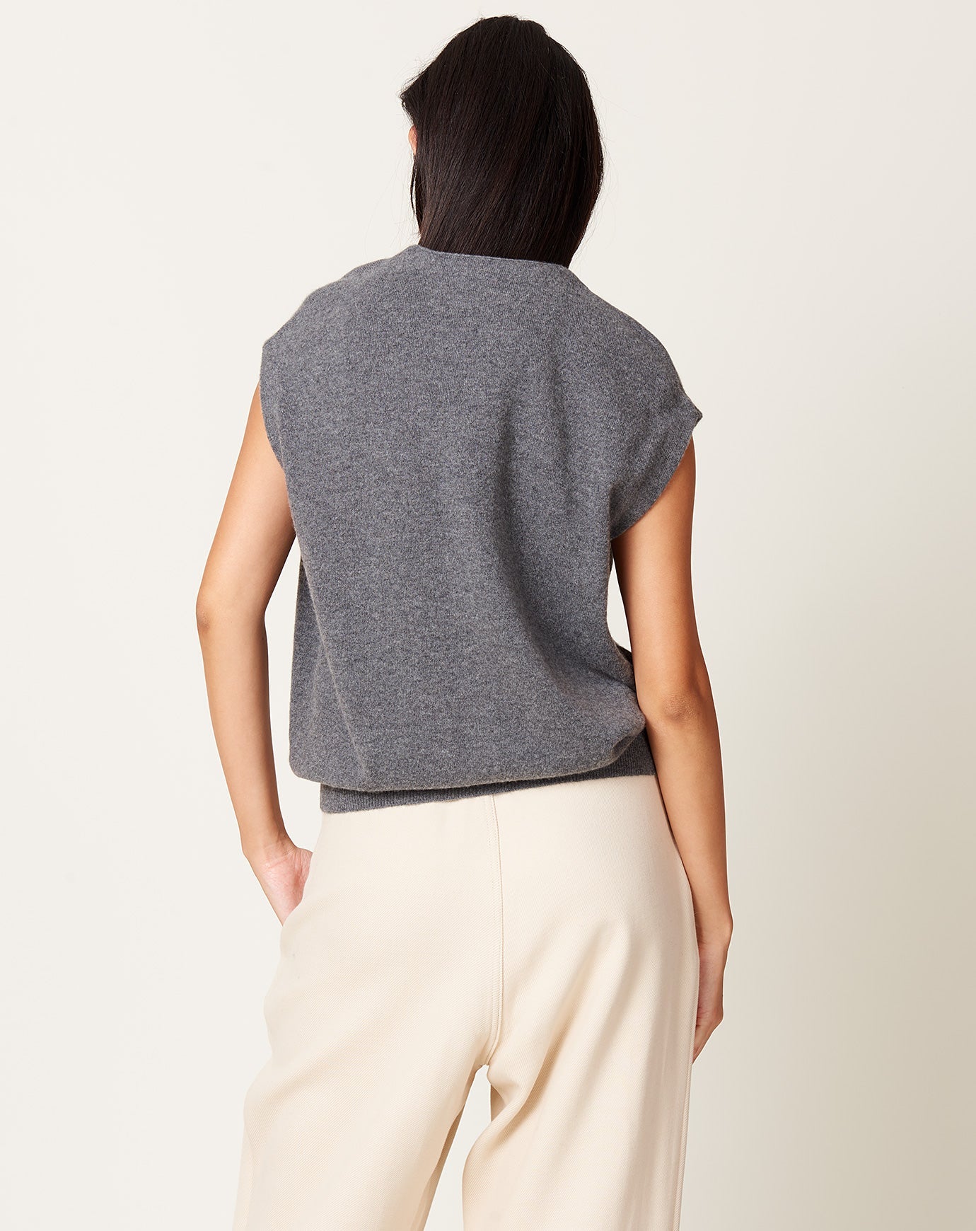 Demylee Bolt Vest in Dark Heather Grey