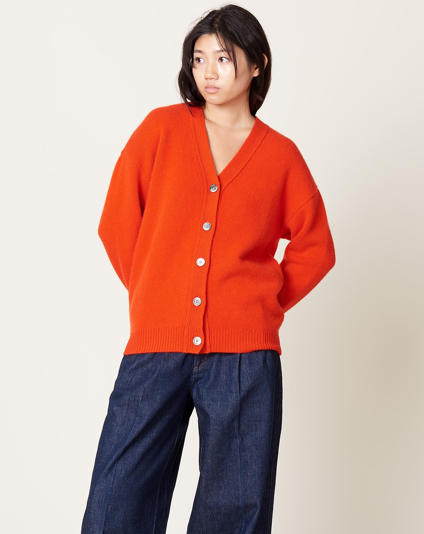 Demylee Elrich Cardigan in Red Orange