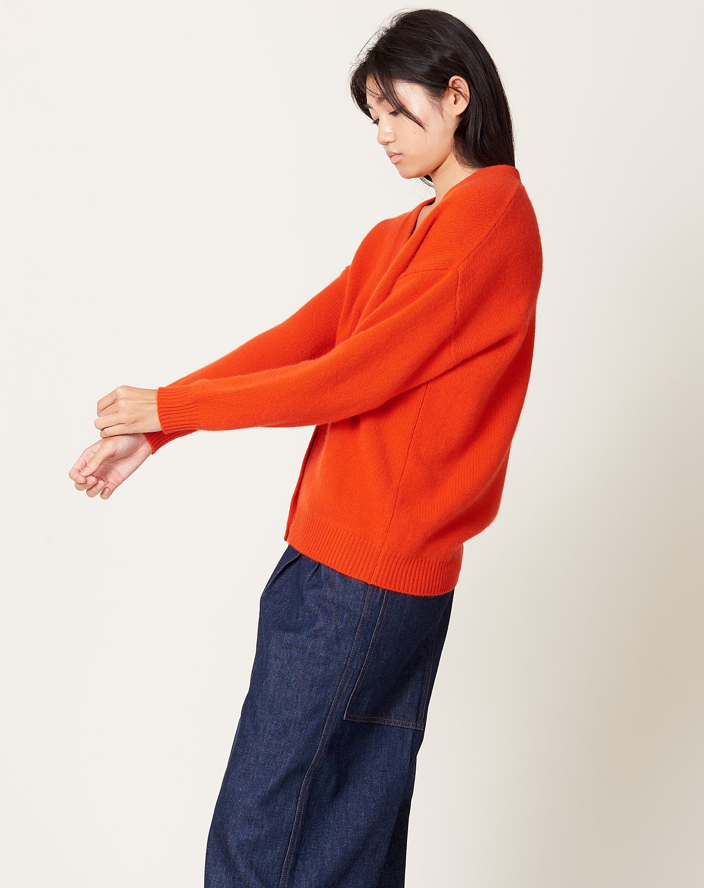 Demylee Elrich Cardigan in Red Orange