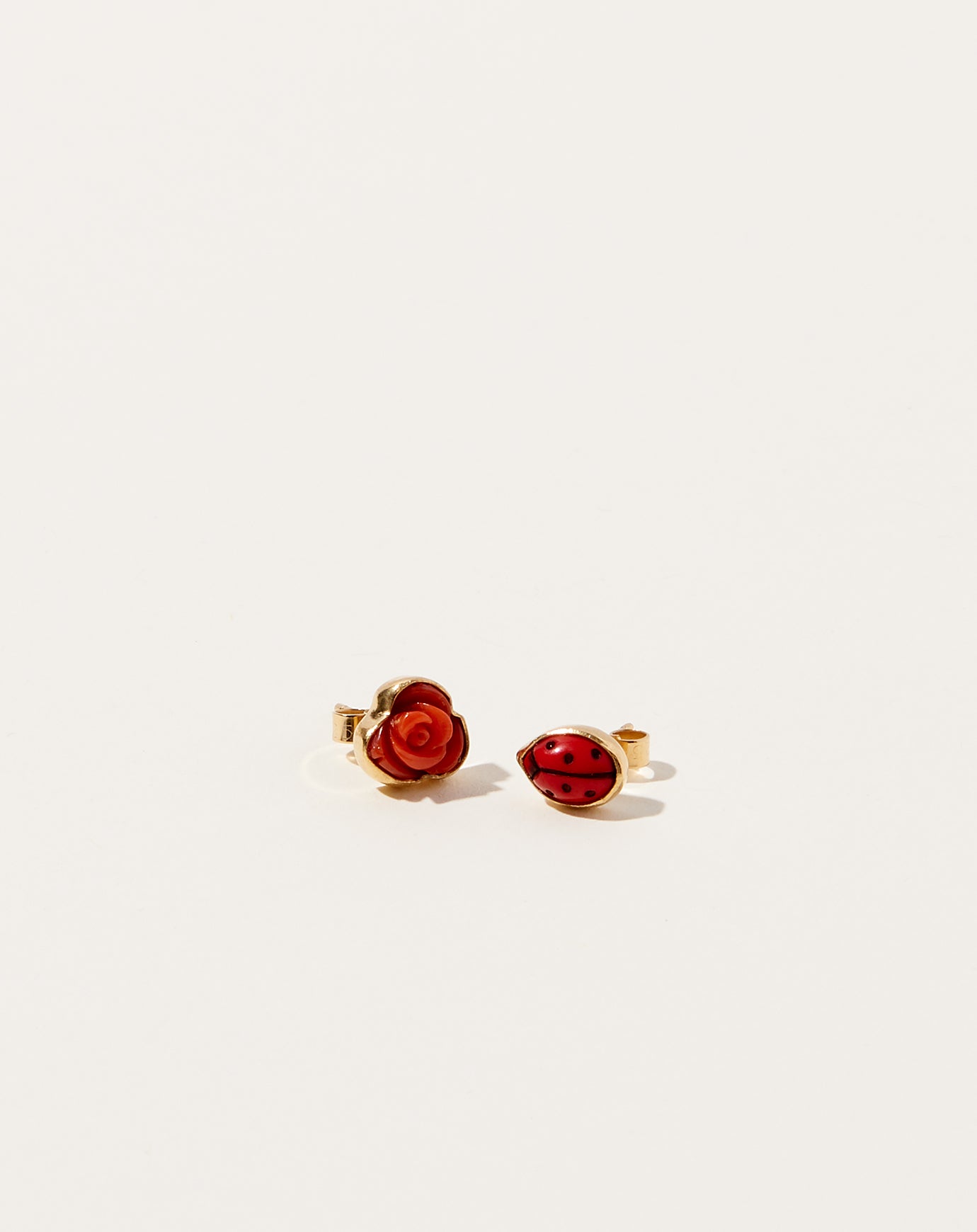 Grainne Morton Mismatched Ladybird Studs