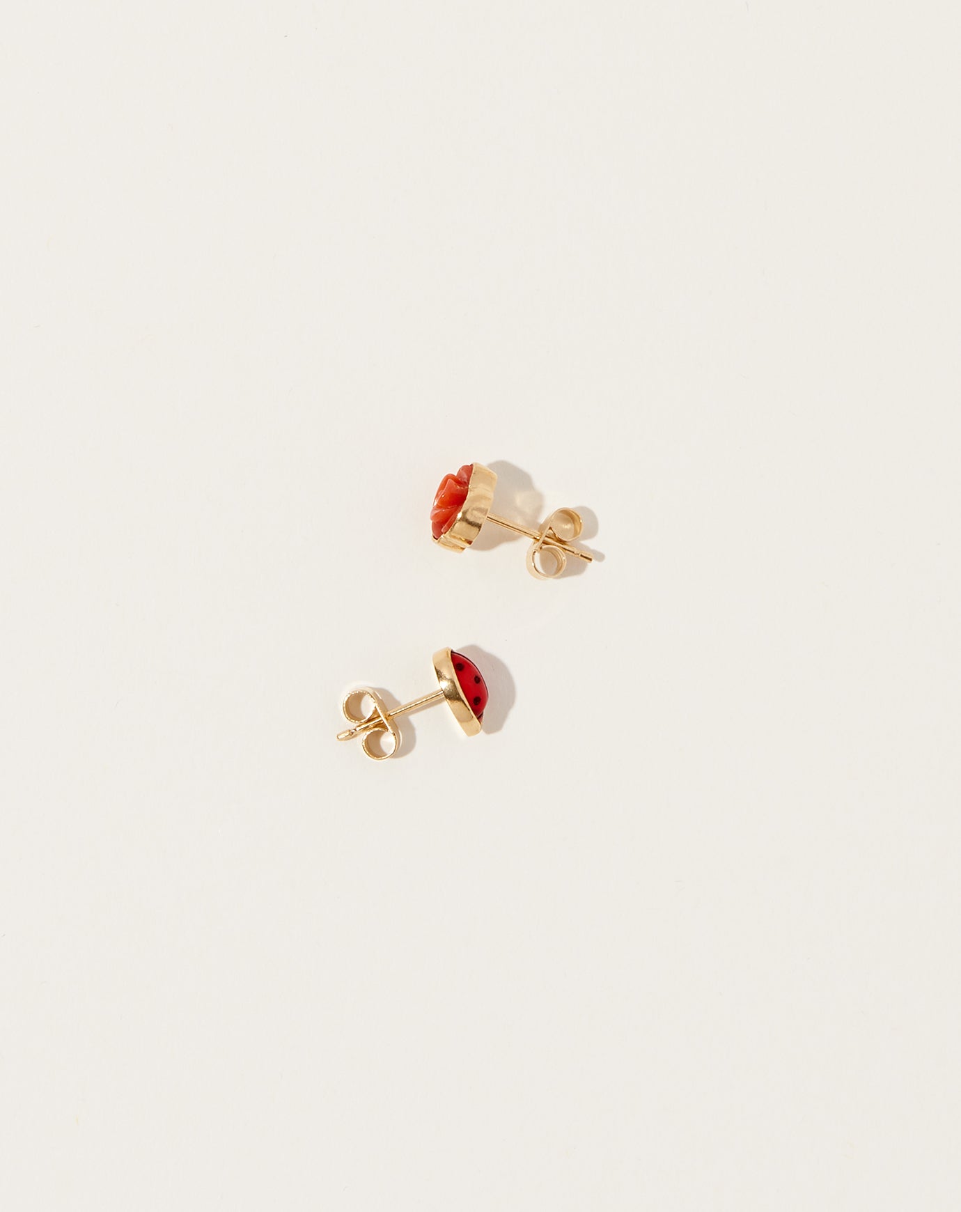 Grainne Morton Mismatched Ladybird Studs