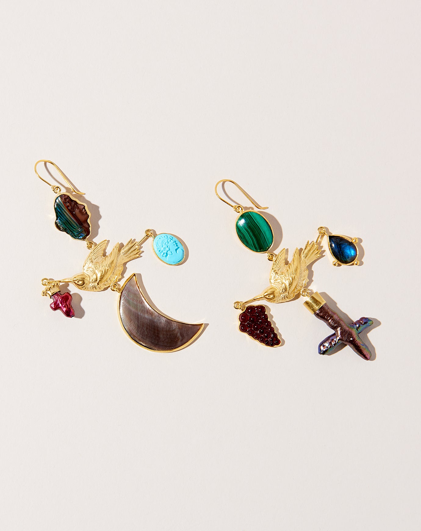 Grainne Morton Bird Cross Drop Earrings