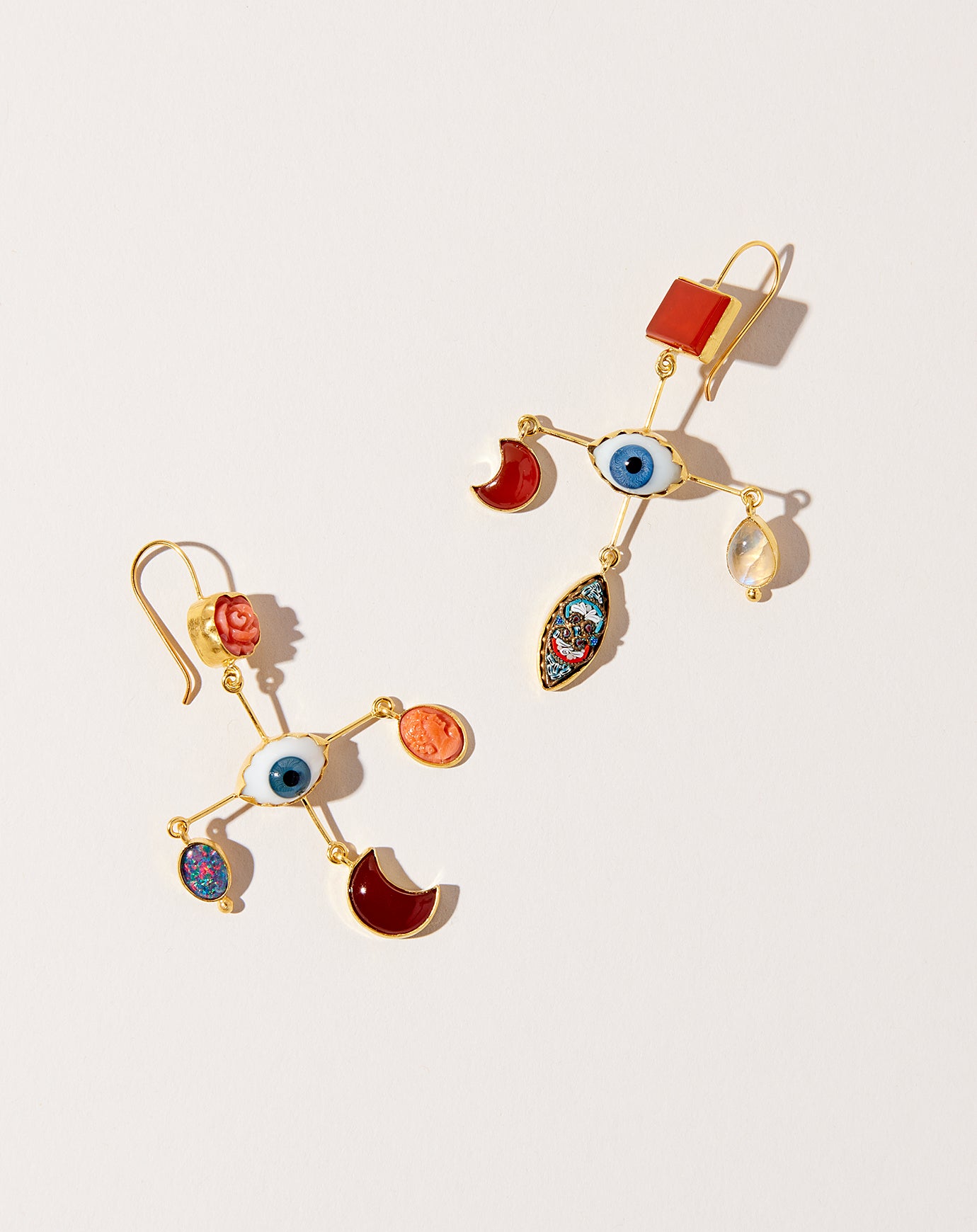 Grainne Morton Eye Cross Drop Earrings